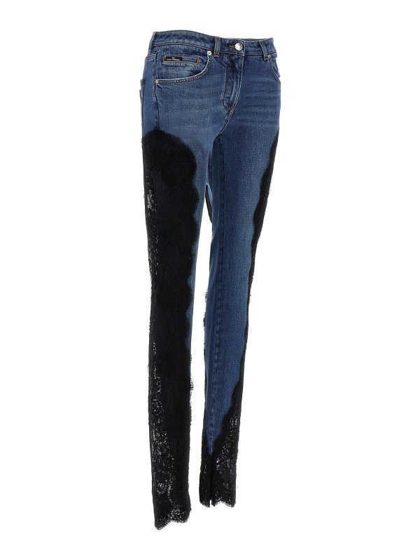 Dolce & Gabbana o1y0825 Denim Pant in Blue/Black Size 27" / US 4 / IT 40 - 3 Thumbnail