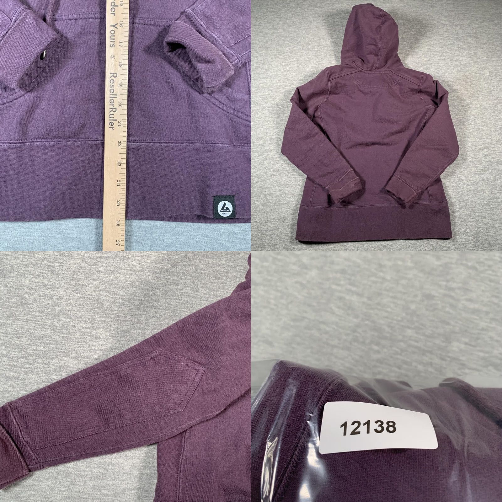 Vintage VINTAGE? No — American Giant Hoodie Womens Small Purple Full Zip Made in USA Invitae Logo Size S / US 4 / IT 40 - 8 Thumbnail