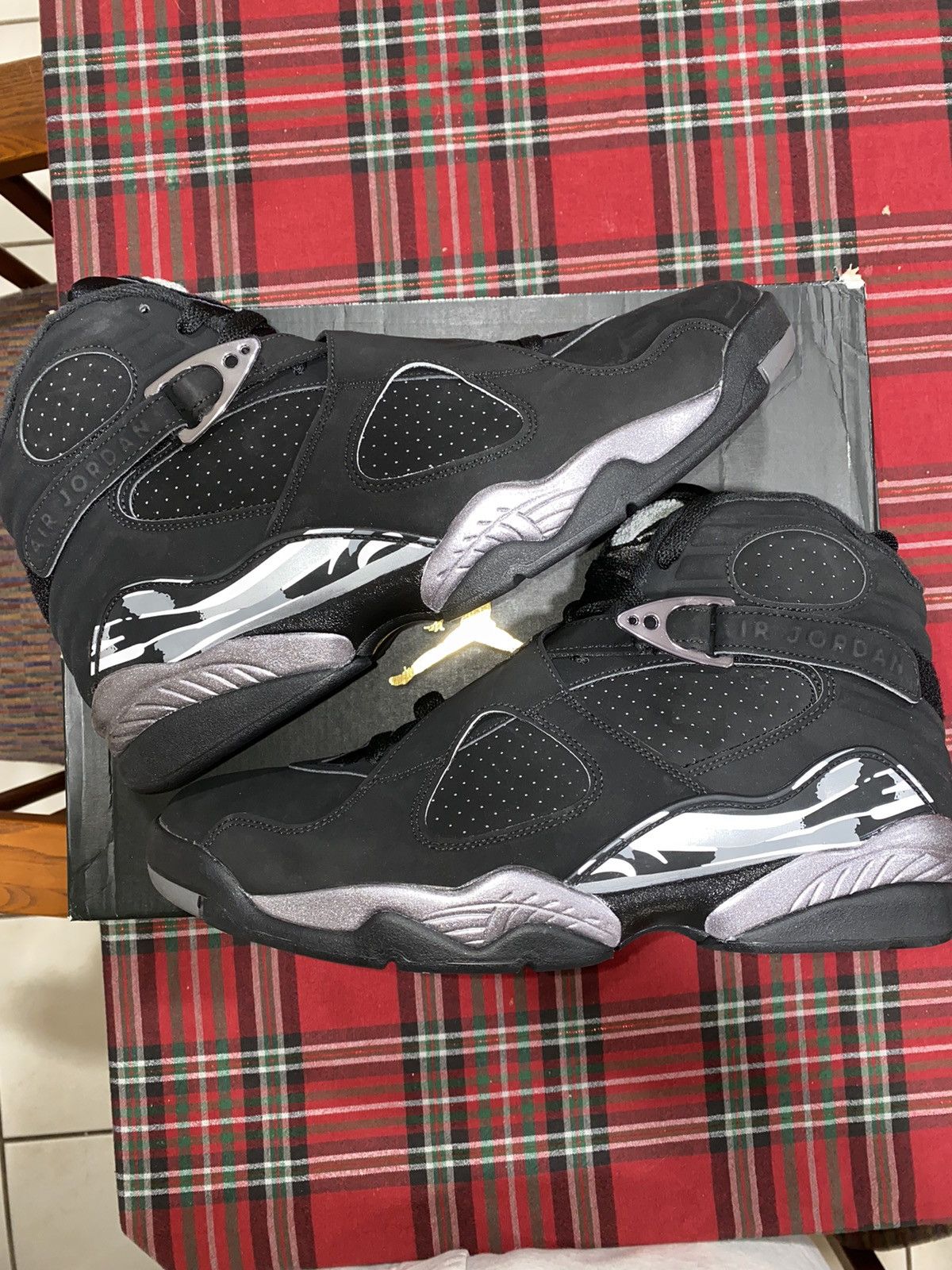 image of Air Jordan 8 ‘Chrome’ Size 12 Ds (2015) Shoes in Black, Men's