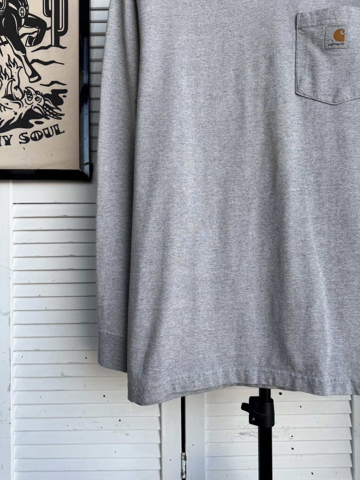 Carhartt Carhartt Original Fit Gray Long Sleeve Pocket Shirt Workwear Size US M / EU 48-50 / 2 - 3 Thumbnail