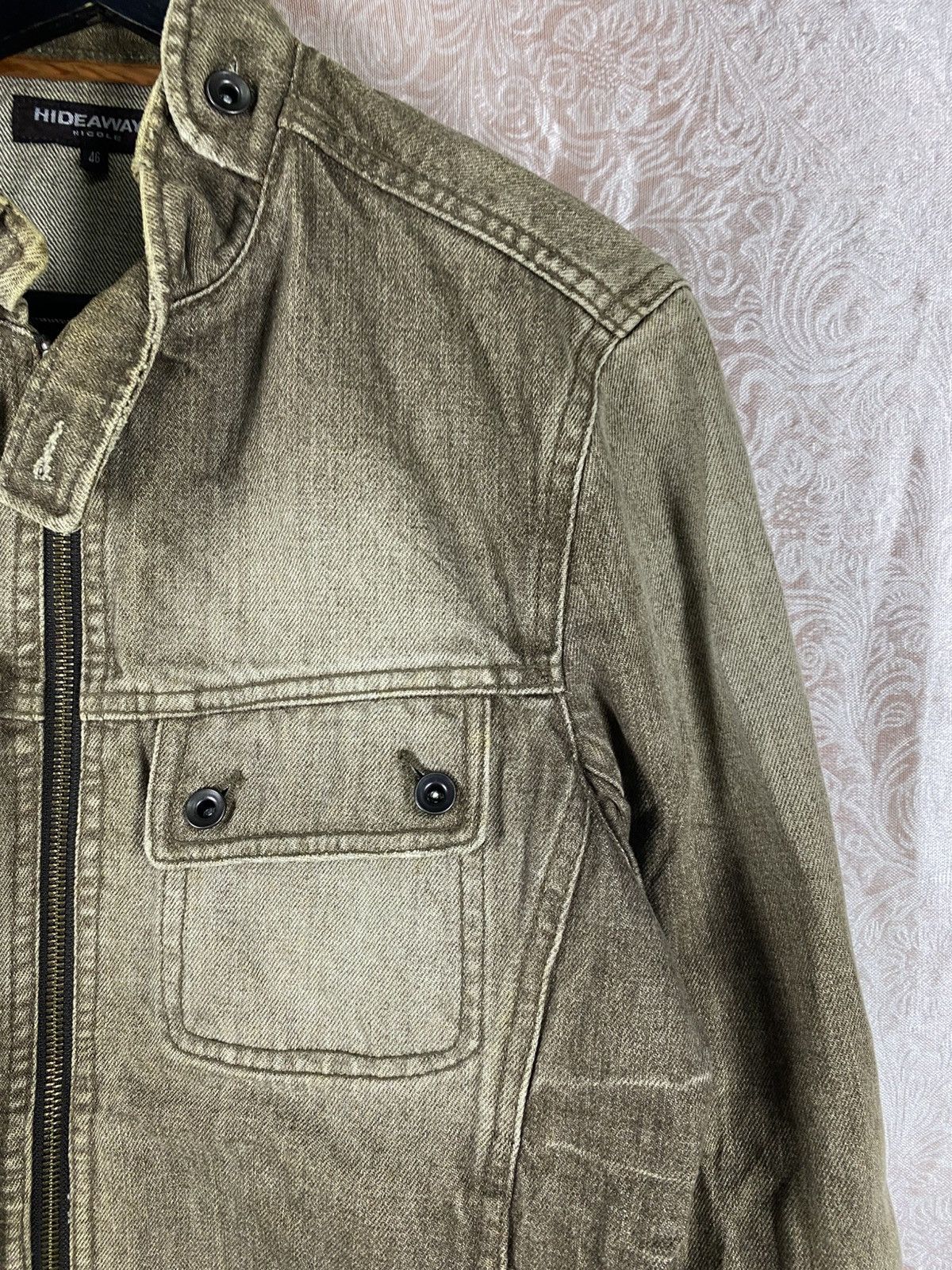 Nicole Club Hideaways Nicole Vintage Denim Jacket Olive Brown Workwear Size US S / EU 44-46 / 1 - 8 Thumbnail