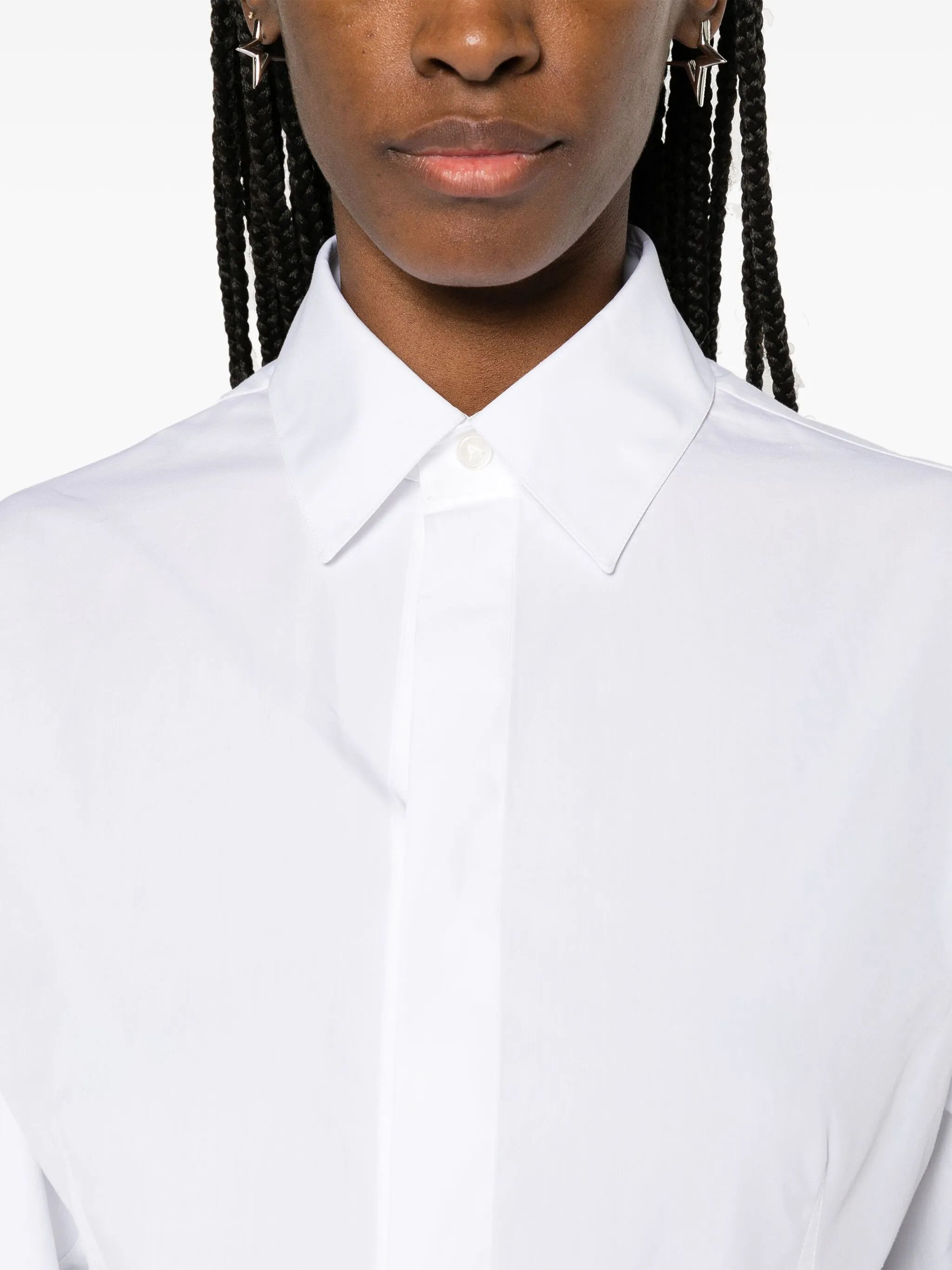Alaia o1s22i1n0225 Shirt Bodysuit in White Size XS / US 0-2 / IT 36-38 - 5 Thumbnail
