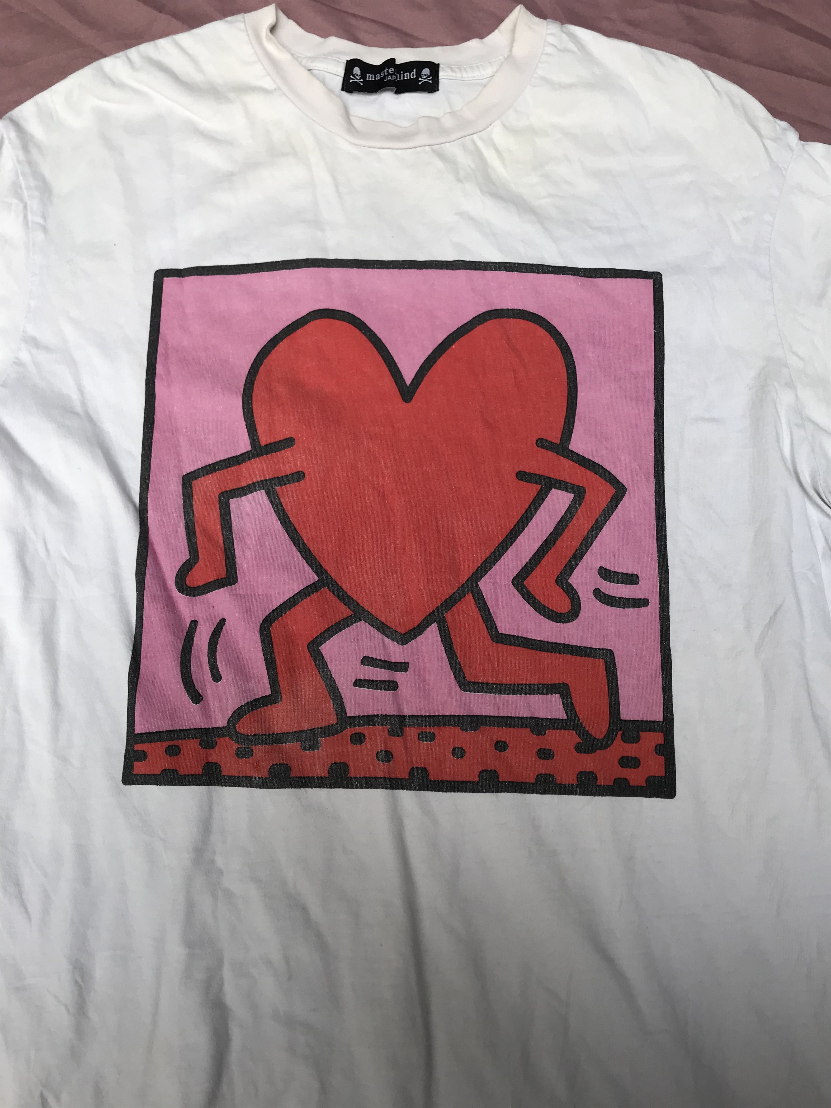 Keith Haring × Mastermind Japan MASTERMIND JAPAN x KEITH HARRING "dancing heart" Tshirt Size US L / EU 52-54 / 3 - 4 Thumbnail