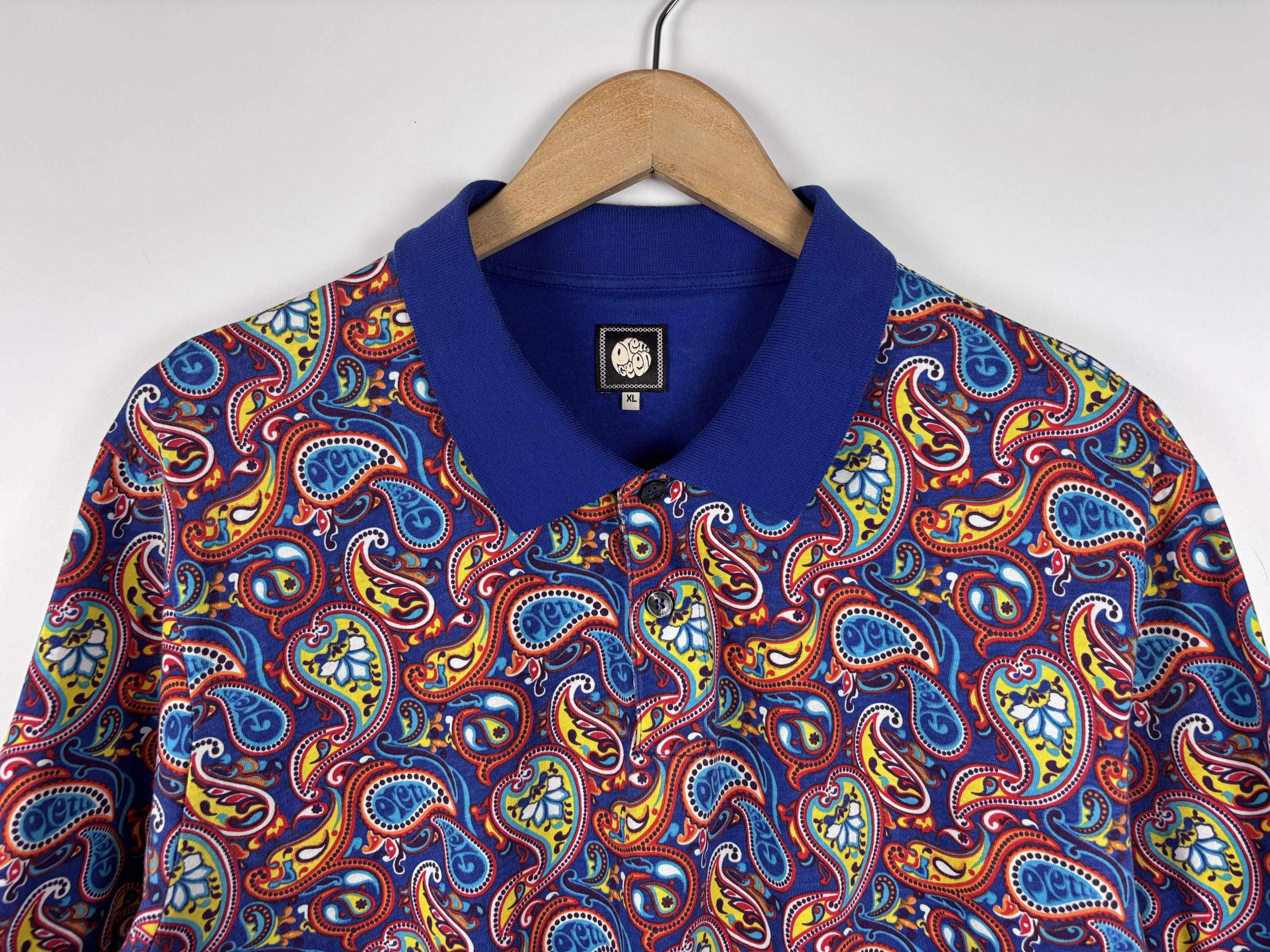Pretty Green Pretty Green Paisley Print Polo T-Shirt Multicolor Size XL Size US XL / EU 56 / 4 - 2 Thumbnail