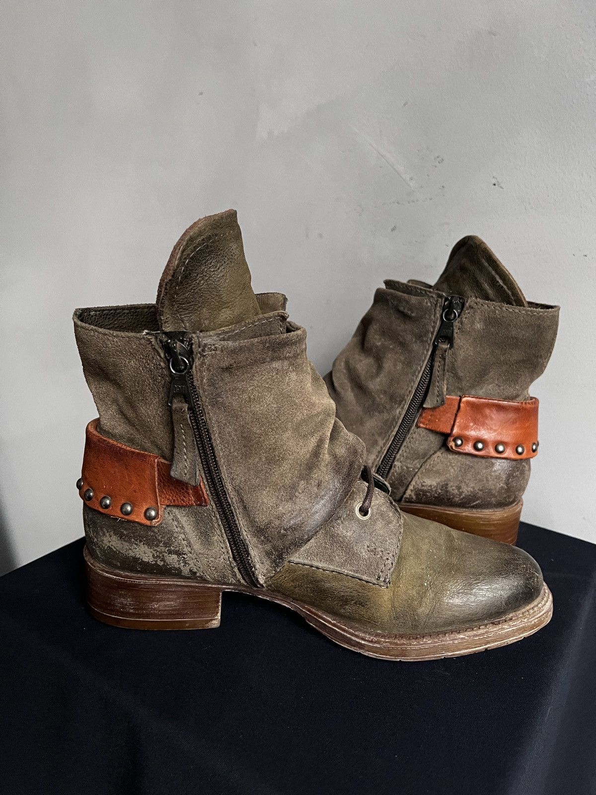A.S.98 A.S. 98 Emerson Engineer - Green ankle vintage boots Size US 8 / IT 38 - 6 Thumbnail