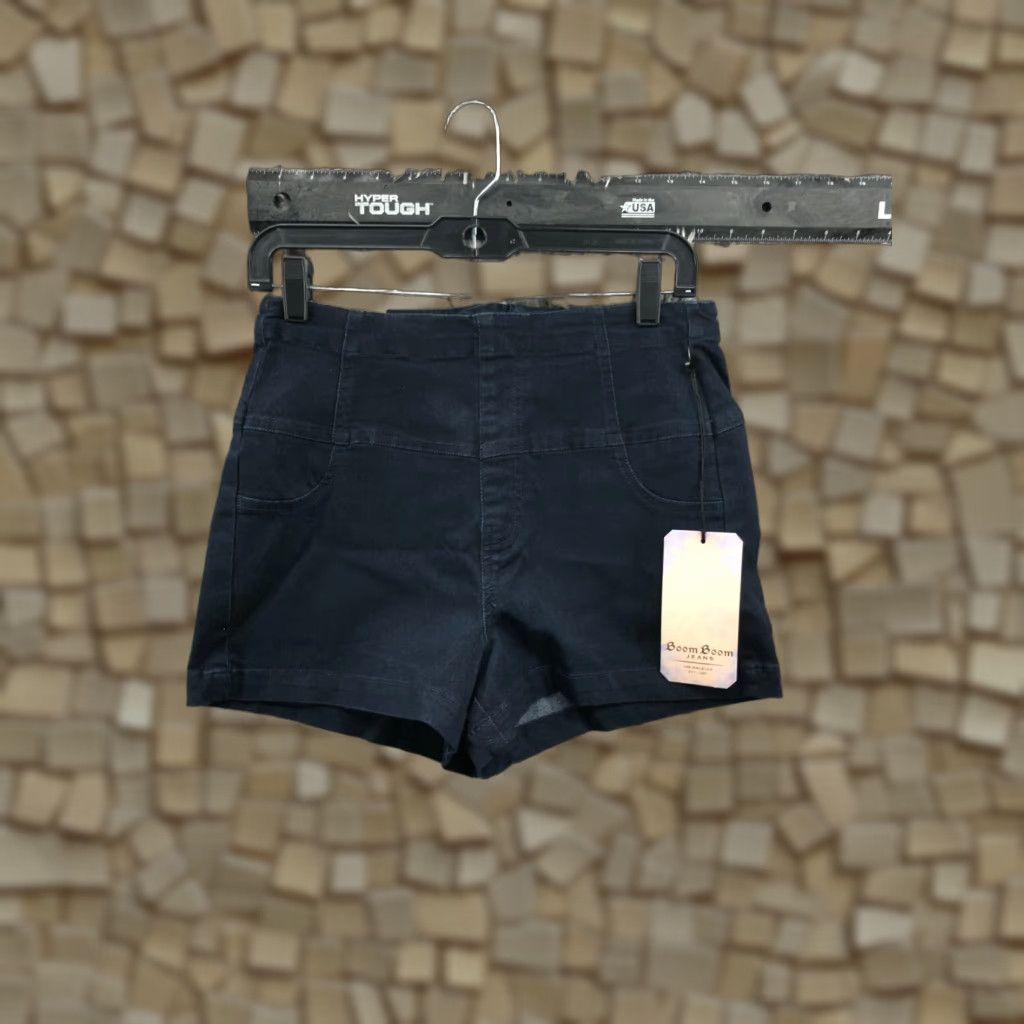 Denime Boom Boom Jeans Boyfriend Shorts Juniors Size 11 Dark Wash Blue Denim Short Size 32" / US 10 / IT 46 - 1 Thumbnail