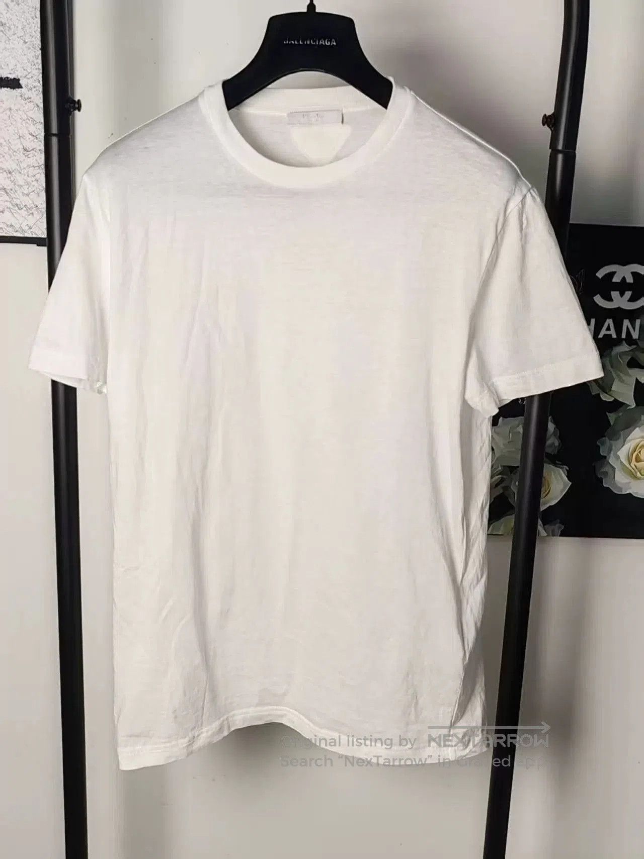 Prada Triangle Logo Short Sleeve Shirt.