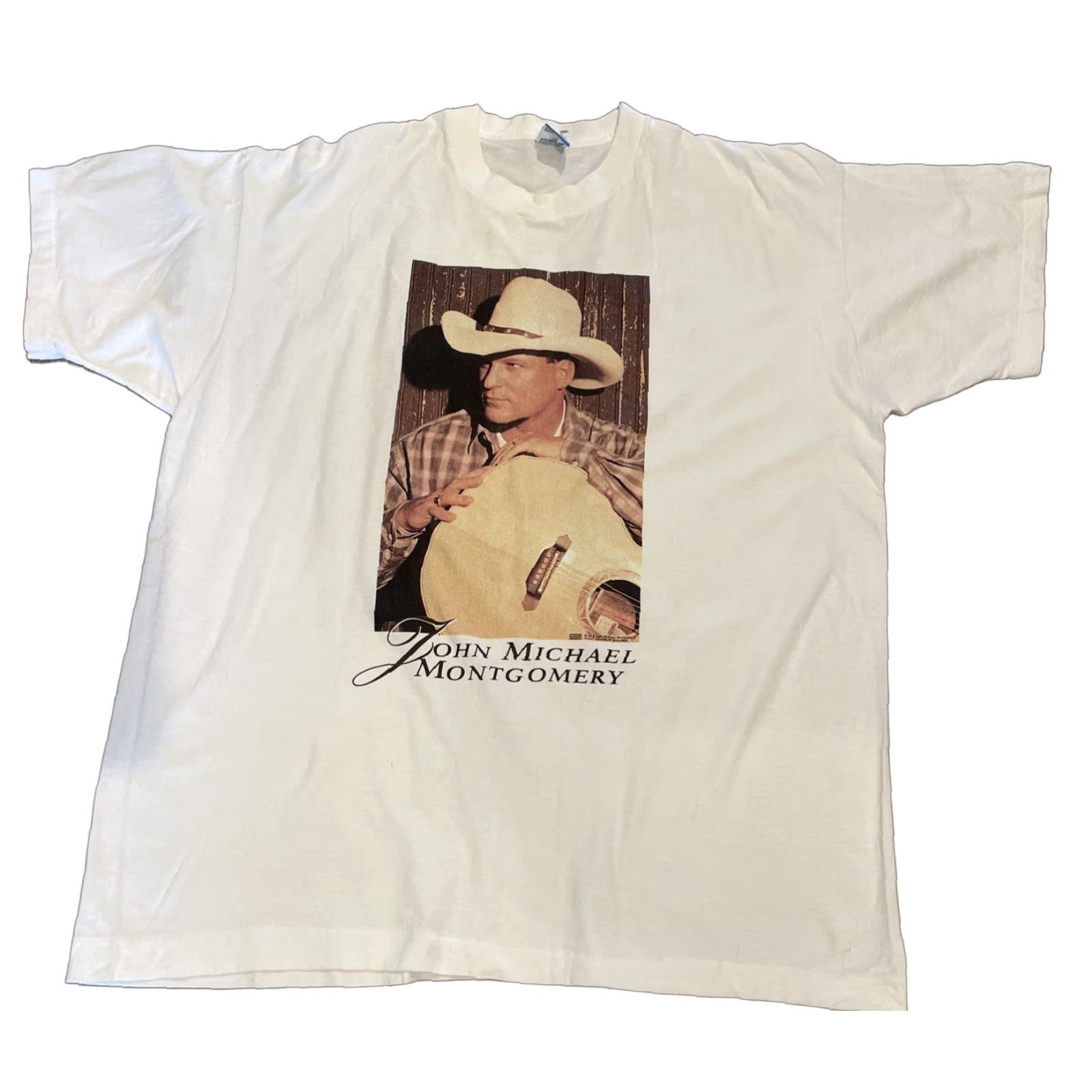Vintage VINTAGE John Michael Montgomery T Shirt Country Music 1996 Graphic Tee 2XL White Mens XXL Size US XXL / EU 58 / 5 - 1 Thumbnail