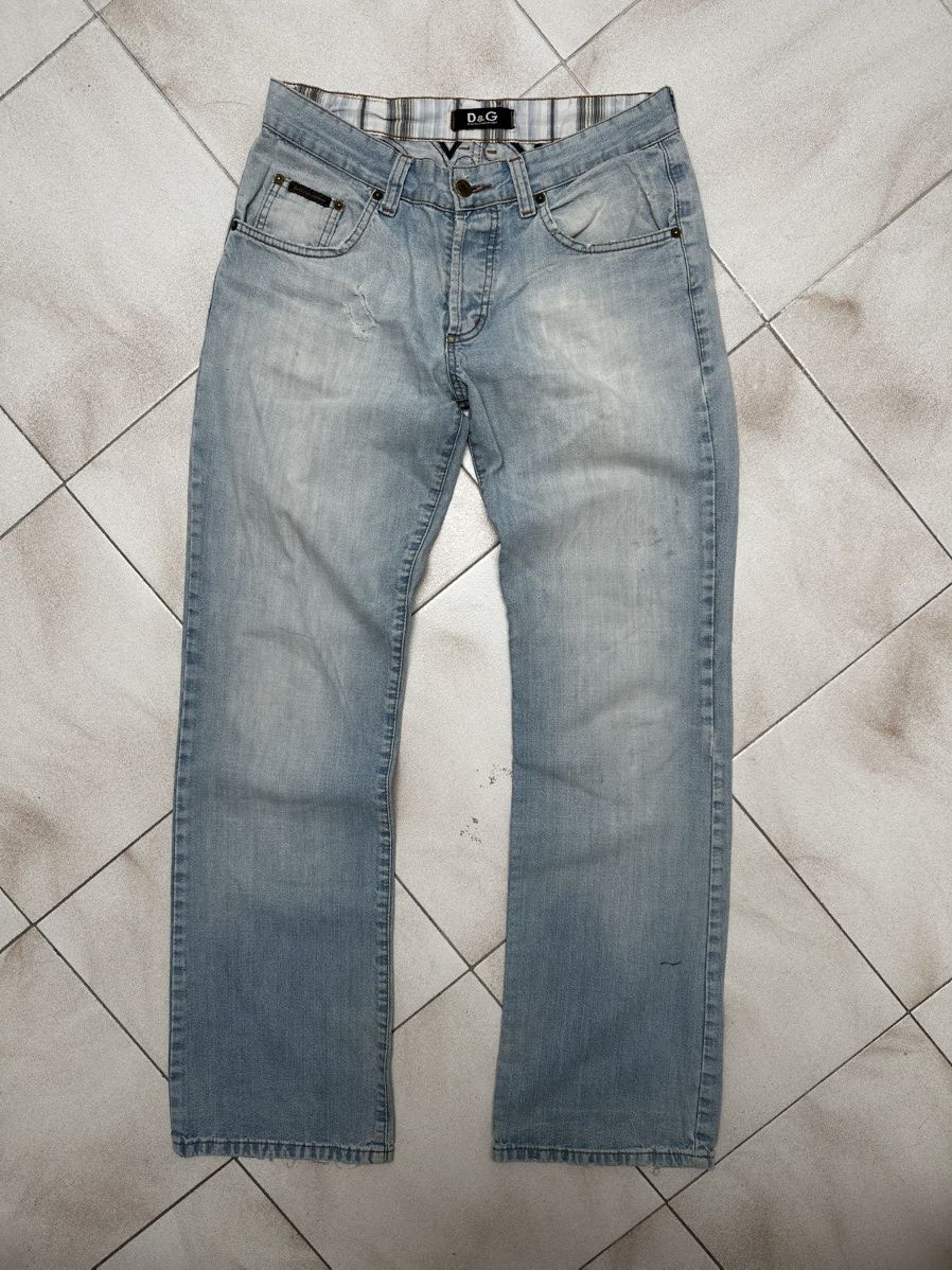 Dolce & Gabbana D&G Embroidered Logo Vintage Jeans — Oversized Back Branding Size US 33 - 3 Thumbnail