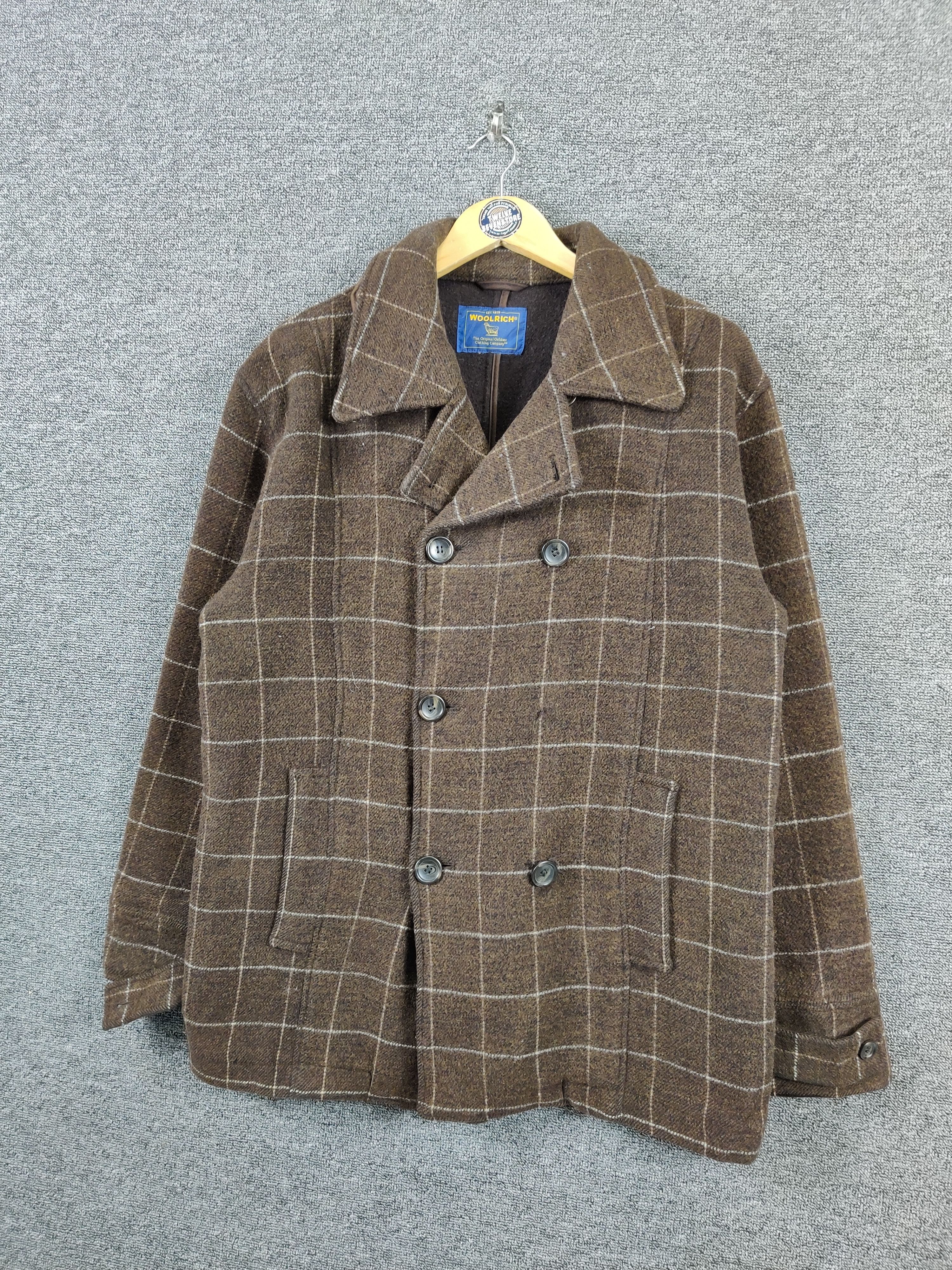 Woolrich Woolen Mills Vintage Woolrich Wool Plaid Double Breasted Coat Size US M / EU 48-50 / 2 - 2 Thumbnail