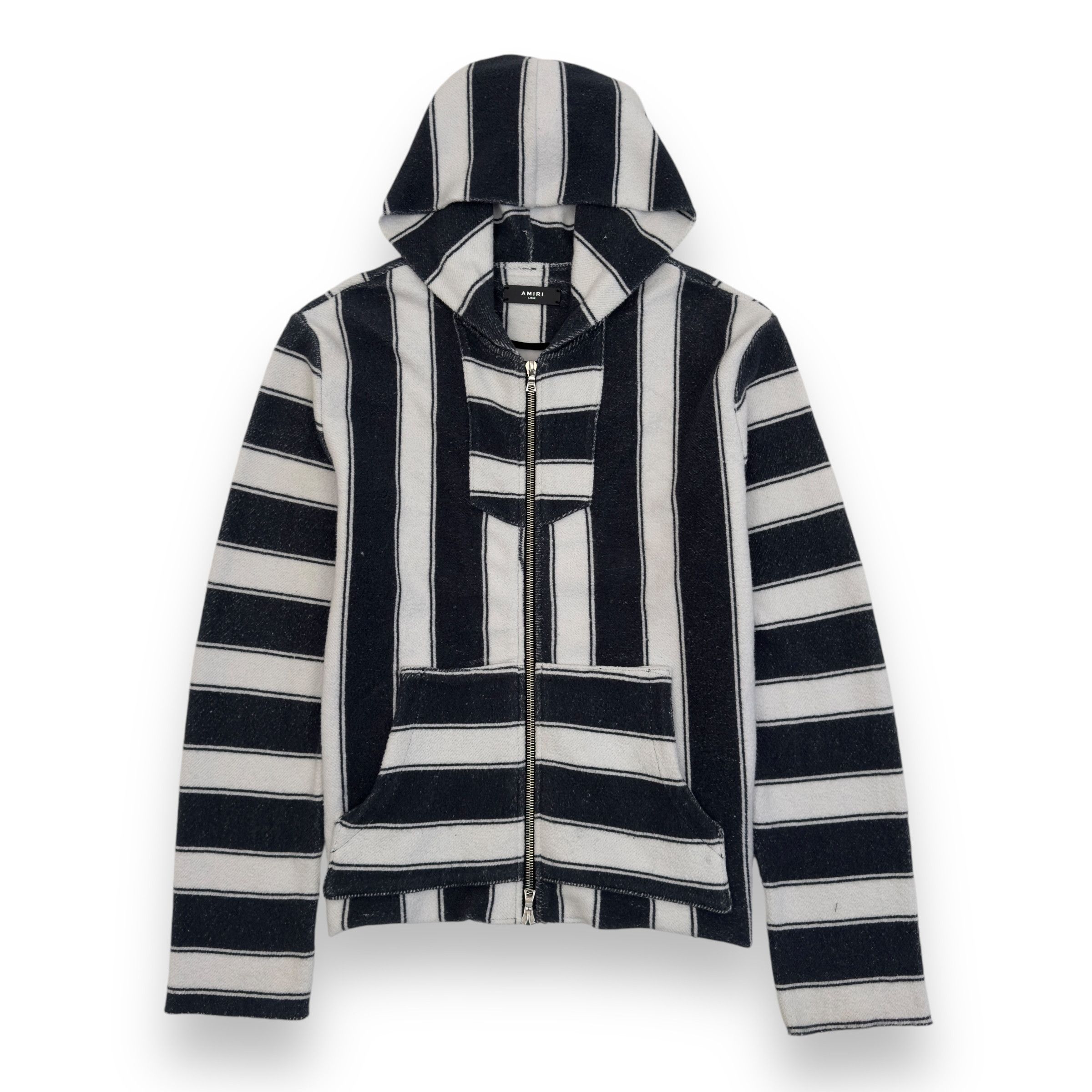 Amiri AMIRI BAJA STRIPED ZIP-UP HOODIE BLUE / WHITE L Size US L / EU 52-54 / 3 - 1 Thumbnail