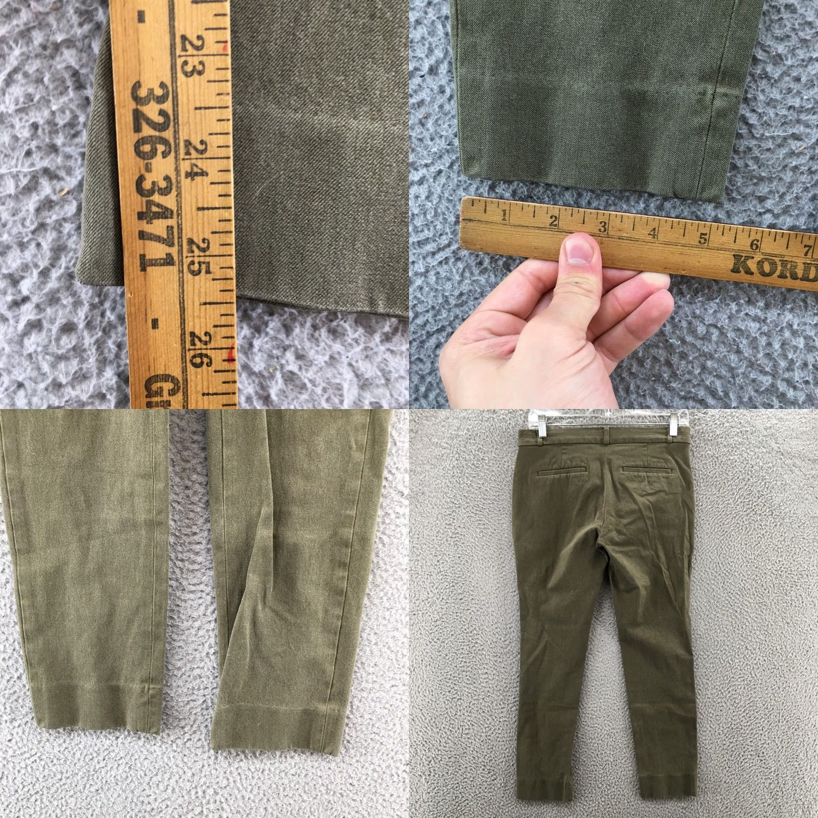 Banana Republic Banana Republic Sloan Chino Pants Womens 4 Green Low Rise Zip Fly Skinny Straight Leg Modern Classic Womens Size 27" / US 4 / IT 40 - 8 Thumbnail