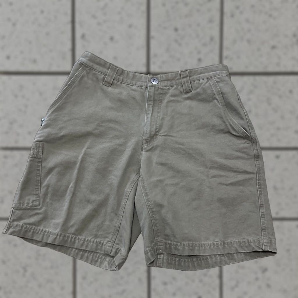 Vintage Columbia Shorts Men 32 Brown Khaki Cargo Hiking Shorts Zip Pocket Thick Twill - Casual Travel Size US 32 / EU 48 - 1 Thumbnail