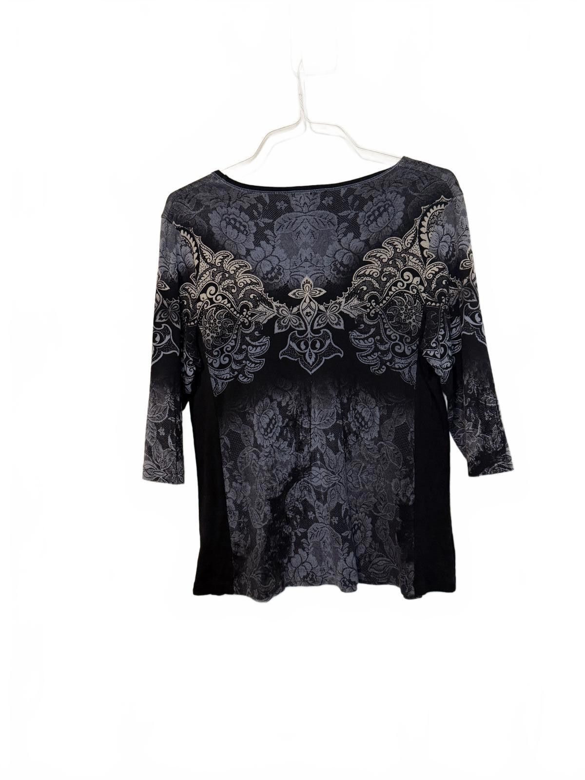 Designer Womens Y2K Soft Grunge Graphic Rhinestone Shirt Size XL / US 12-14 / IT 48-50 - 3 Thumbnail