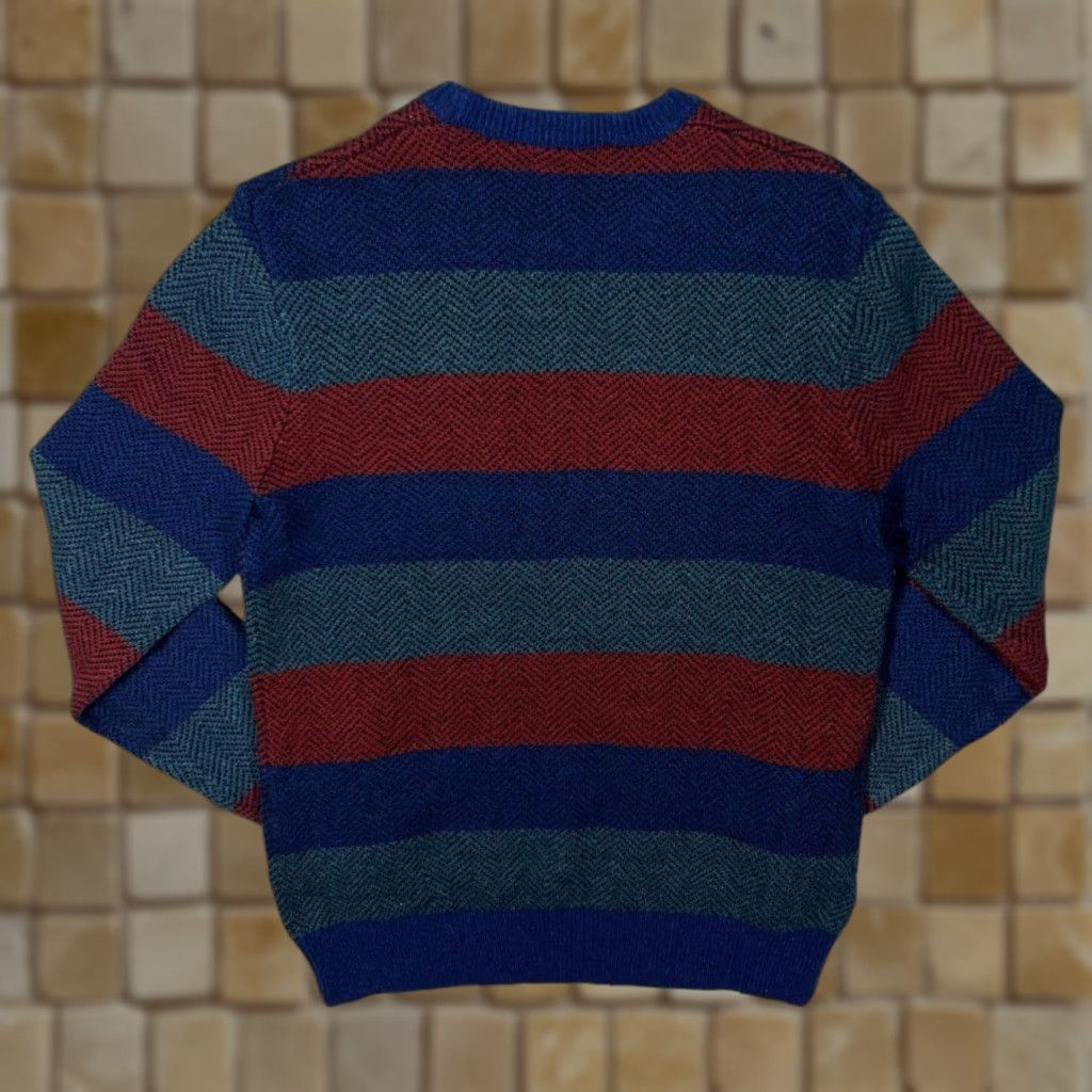 Gap GAP Colour Block Lambswool Nylon Knit Crewneck Sweater Jumper Small Navy Green Red Multicoloured Men Pullover Knit 55% lambswool 45% nylon Size US S / EU 44-46 / 1 - 1 Thumbnail