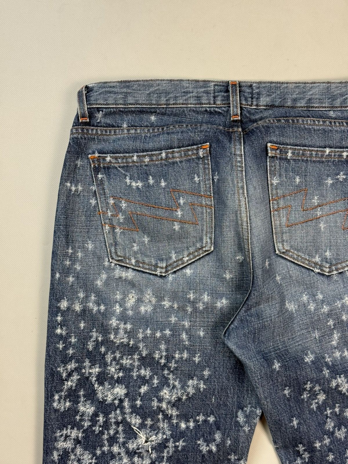 W&LT Walter Van Beirendonck Distressed Cut Off Denim Shorts Jeans Size US 31 - 20 Thumbnail