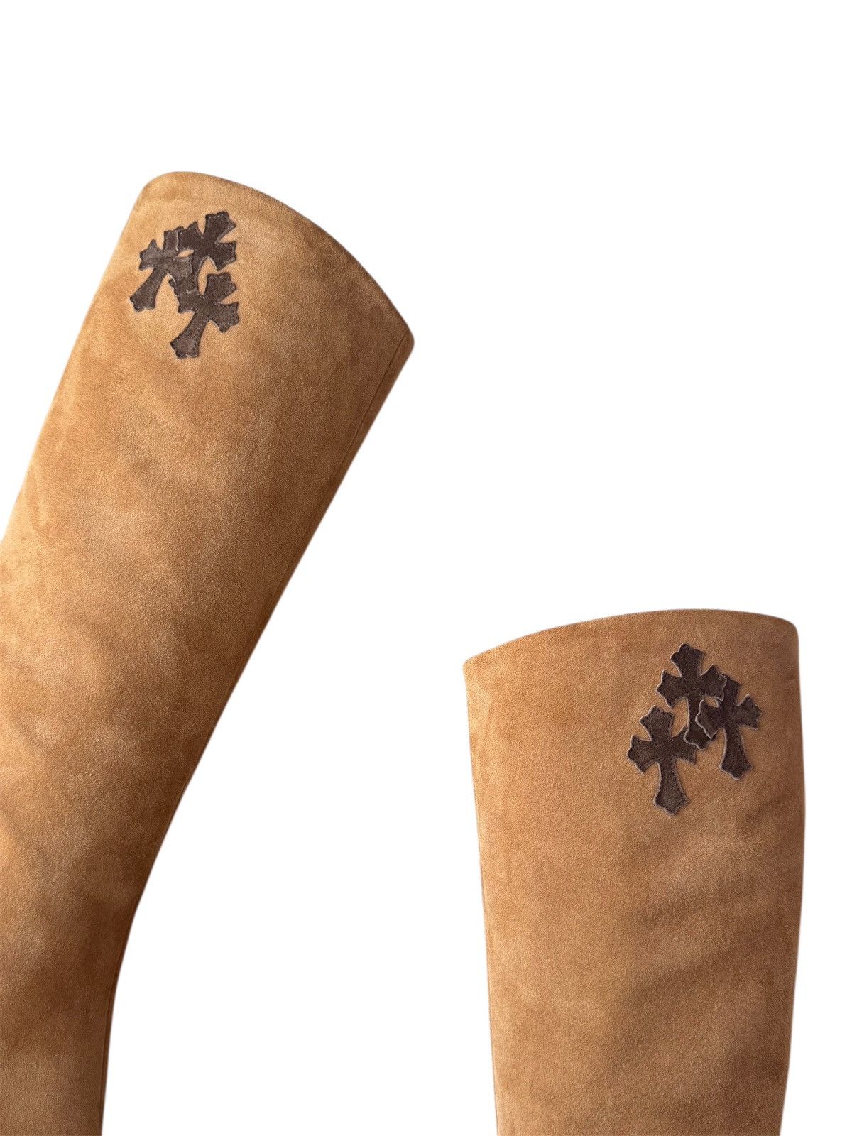 Chrome Hearts Chrome Hearts Sugar Jones Brown Suede Cross Patch Boots Size US 8 / IT 38 - 4 Thumbnail