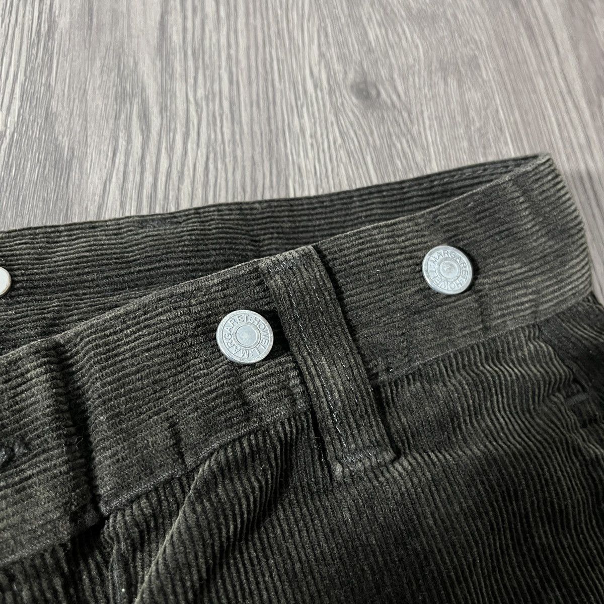 Margaret Howell Edwin x Margaret Howell Green Carduroy Pant Buckel Back Lgb Size US 29 - 12 Thumbnail