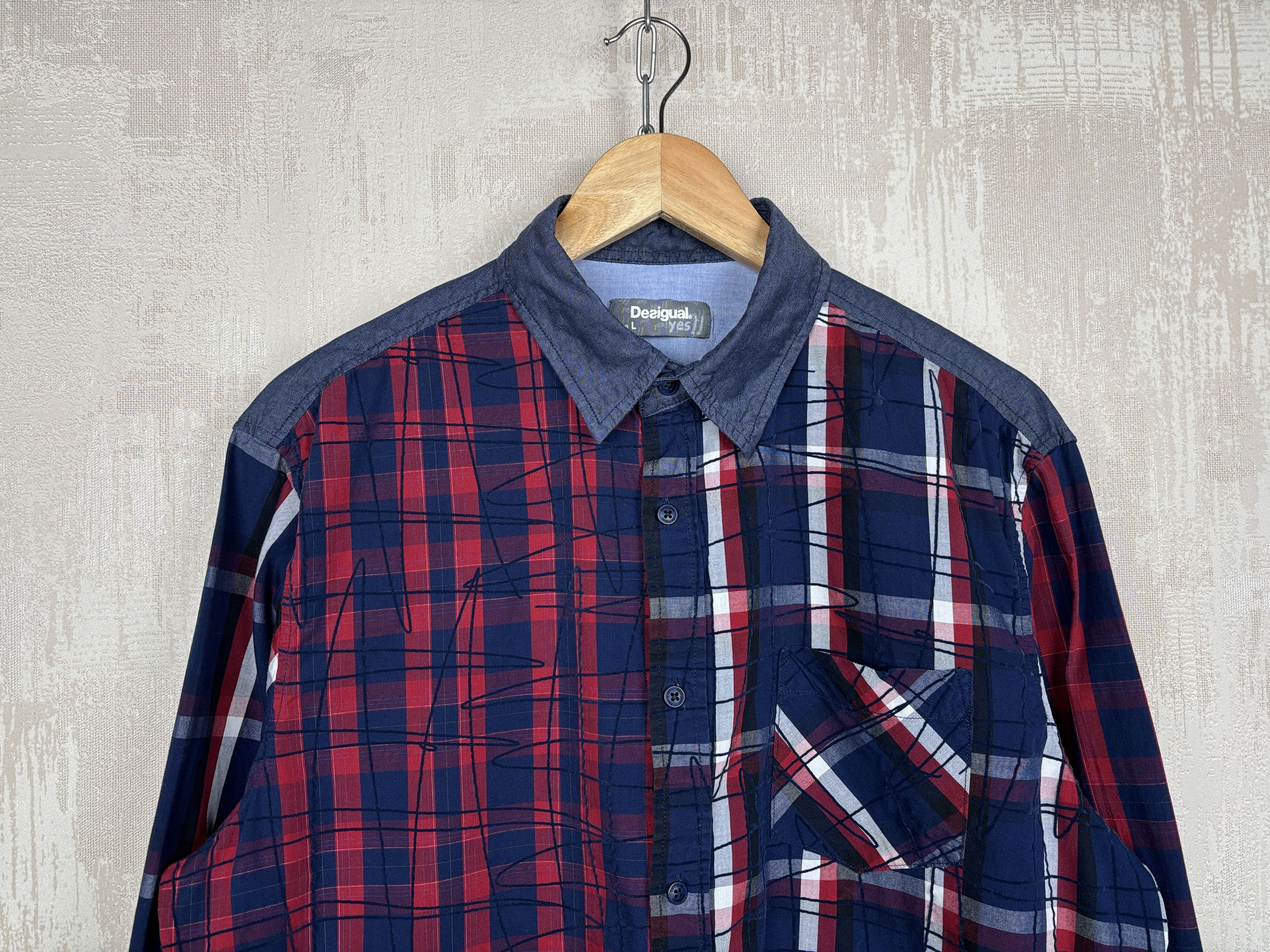 Desigual Desigual Check Long Sleeve Shirt Size US L / EU 52-54 / 3 - 3 Thumbnail