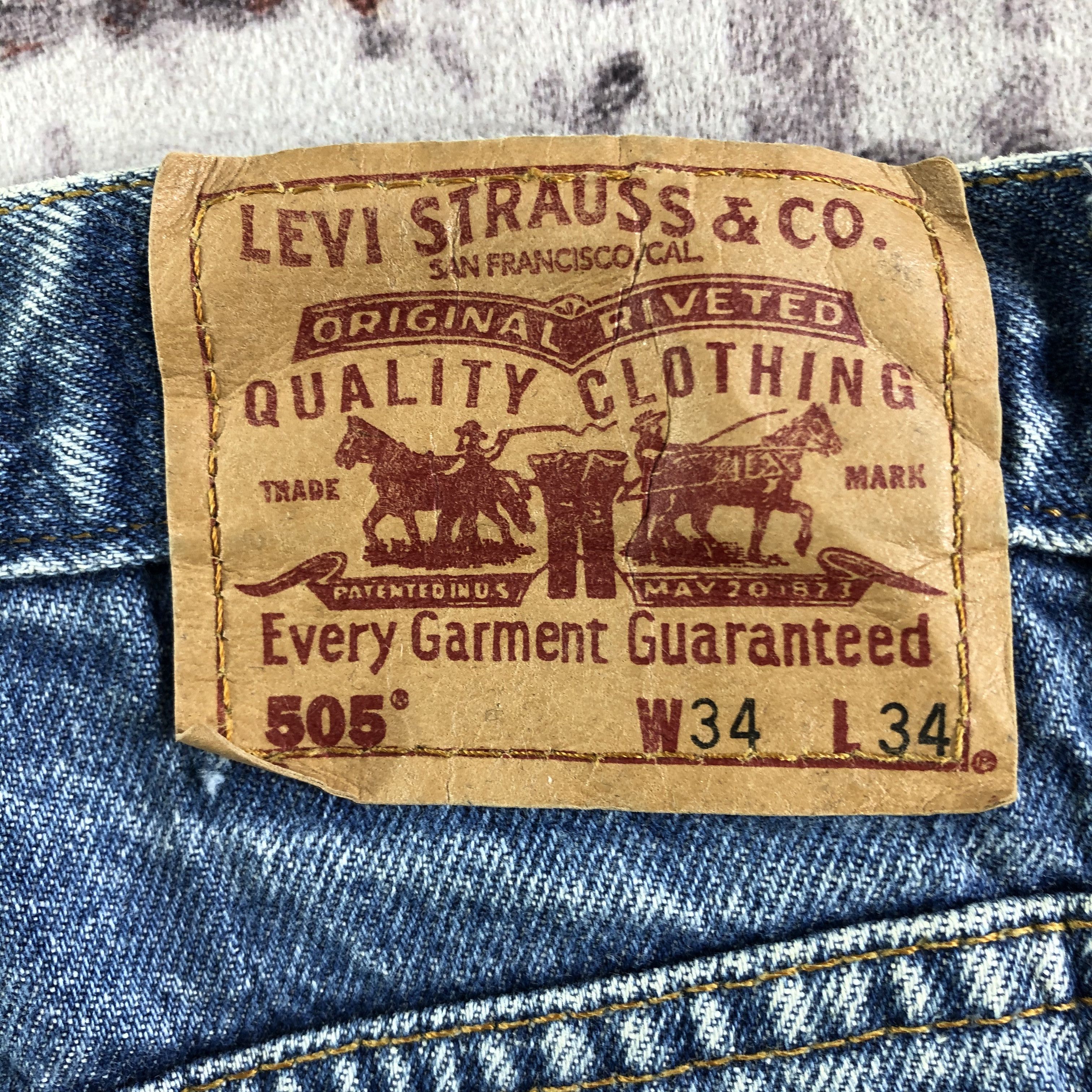 Levi's × Vintage 90s Vintage Orange Tab Levis 505 Jeans-JM3284 Size US 34 / EU 50 - 5 Thumbnail