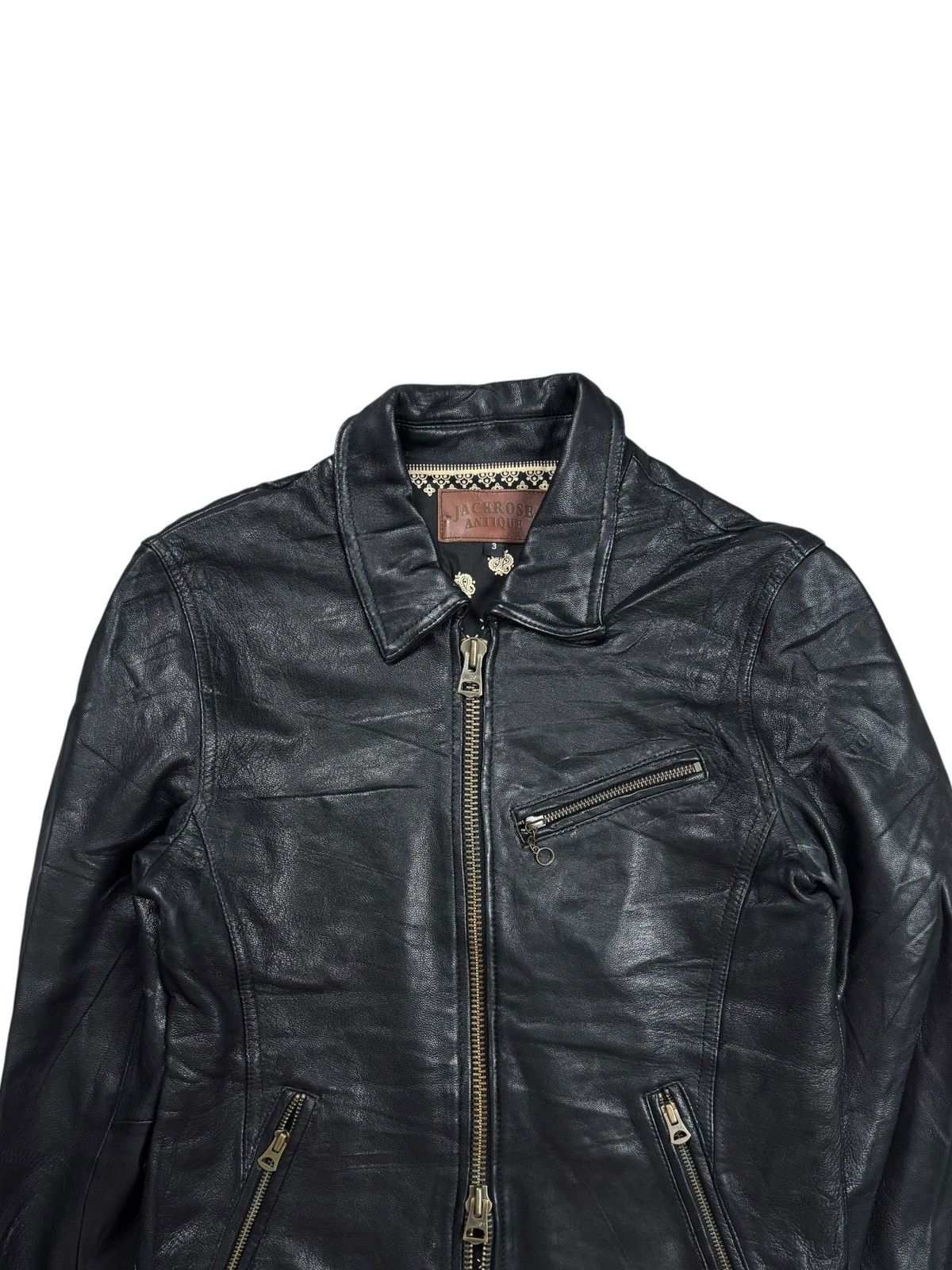 JACKROSE 2000s Jackrose - Paisley Liner Rider Leather Jacket Size US M / EU 48-50 / 2 - 5 Thumbnail
