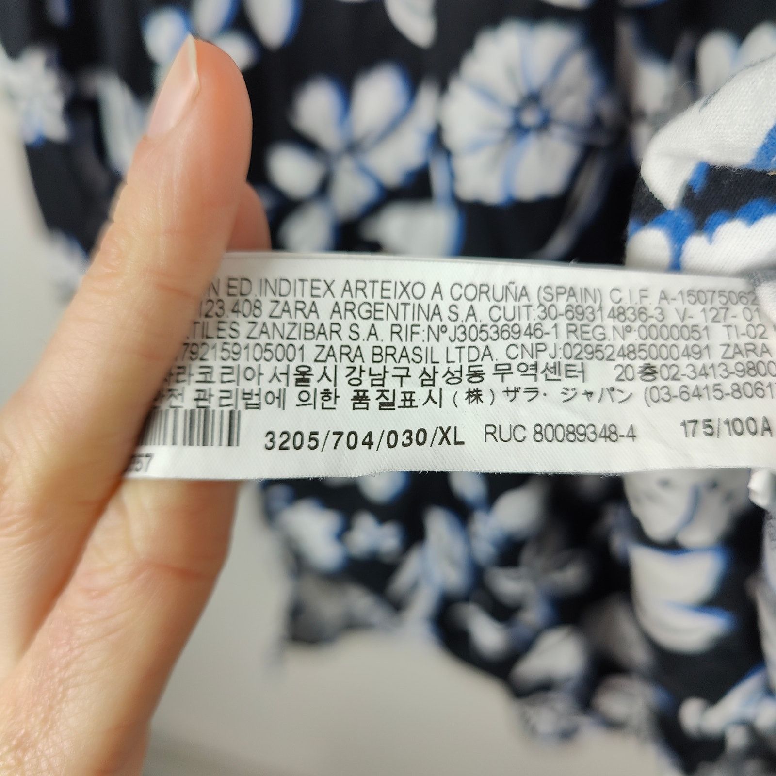 Zara Zara Top Womens XL Black White Floral Linen Viscose Blouse Size XL / US 12-14 / IT 48-50 - 5 Thumbnail