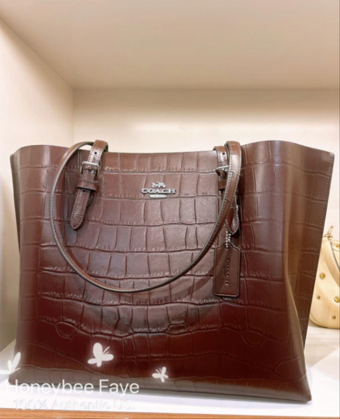 Coach Mollie Tote Bag crocodile-embossed leather cw018 Size ONE SIZE - 1 Thumbnail