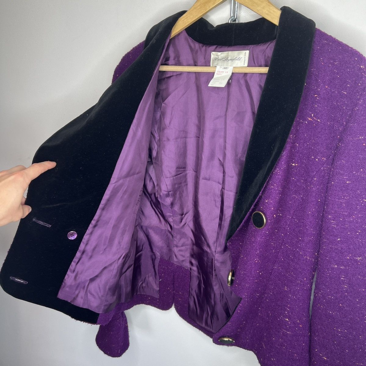 Karl Lagerfeld Karl Lagerfeld wool double breasted vintage jacket blazer Size M / US 6-8 / IT 42-44 - 11 Thumbnail