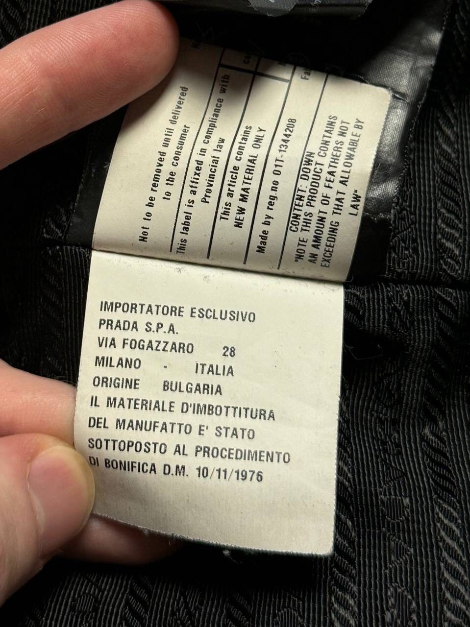 Prada FW 09 Black Triangle Logo Down Jacket Size US L / EU 52-54 / 3 - 8 Thumbnail