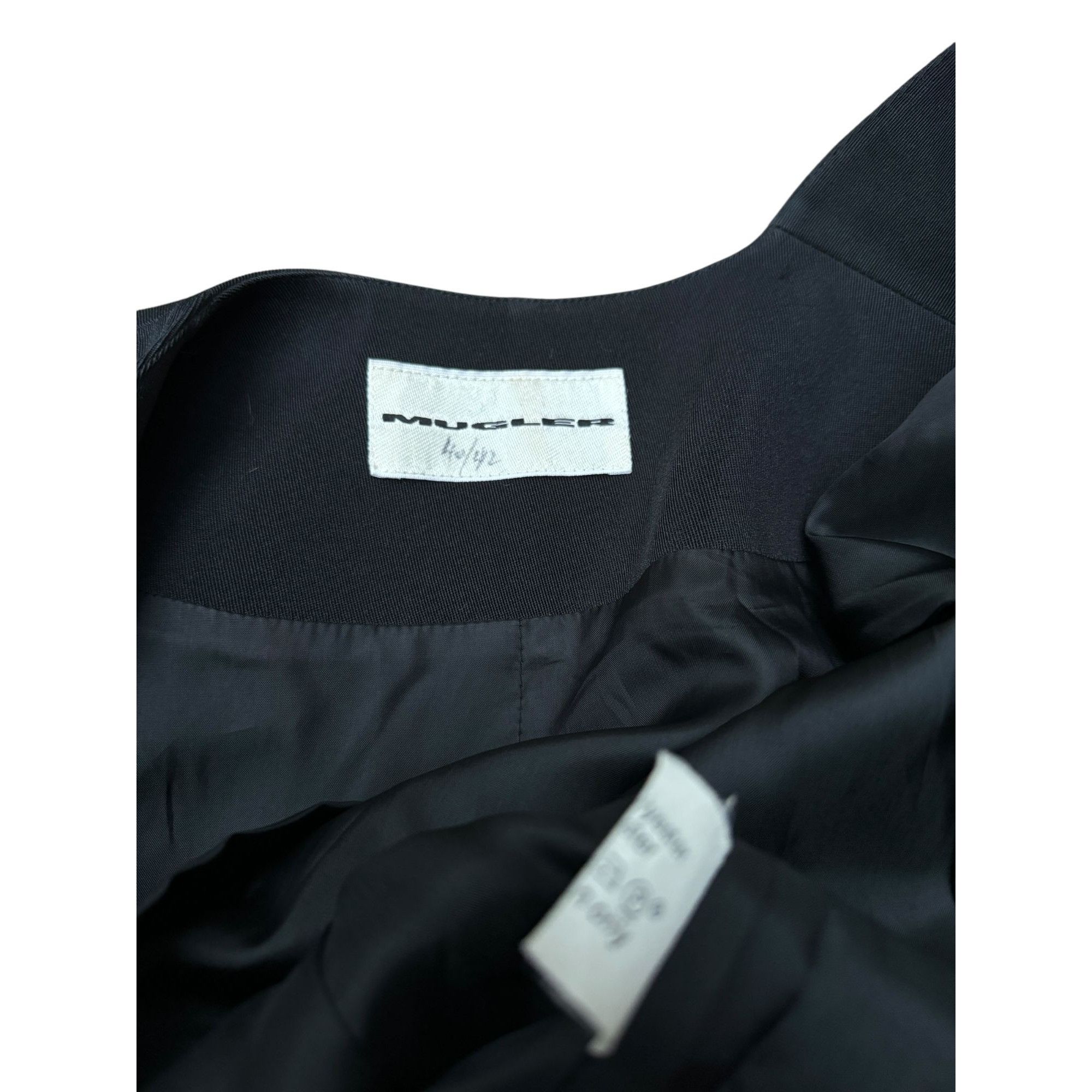Mugler 1990s Black Structured Blazer Jacket Size M / US 6-8 / IT 42-44 - 6 Thumbnail