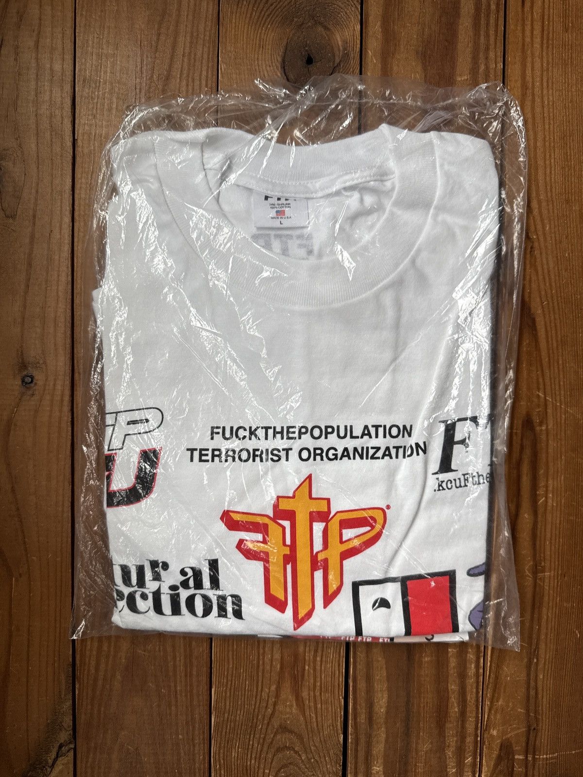 Fuck The Population FTP 10th Anniversary Archive Logo White Tee Shirt Size US L / EU 52-54 / 3 - 1 Thumbnail