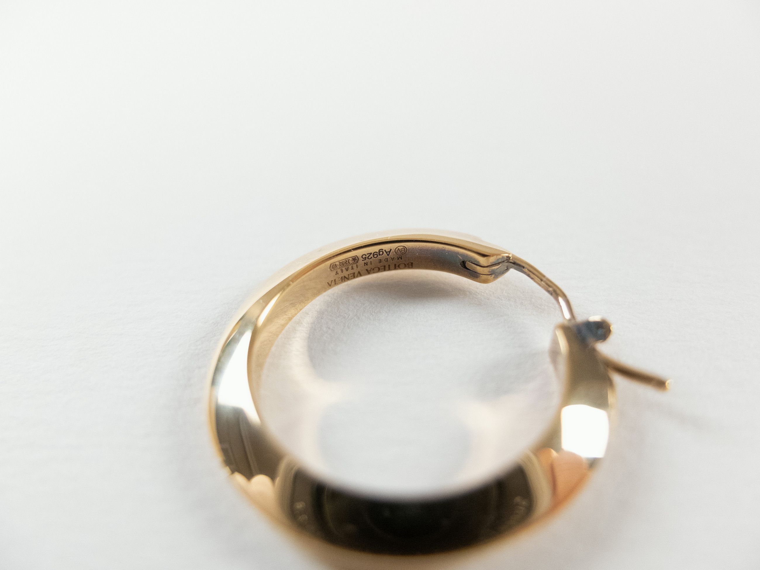 Bottega Veneta BOTTEGA VENETA gold plated silver round hoop earrings q Size ONE SIZE - 4 Thumbnail