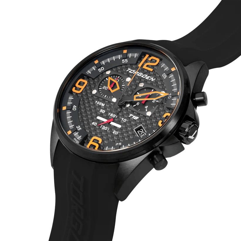 Other New Torgoen TN-1048 T18 Carbon Fiber 45mm Black Silicone St Size ONE SIZE - 3 Thumbnail