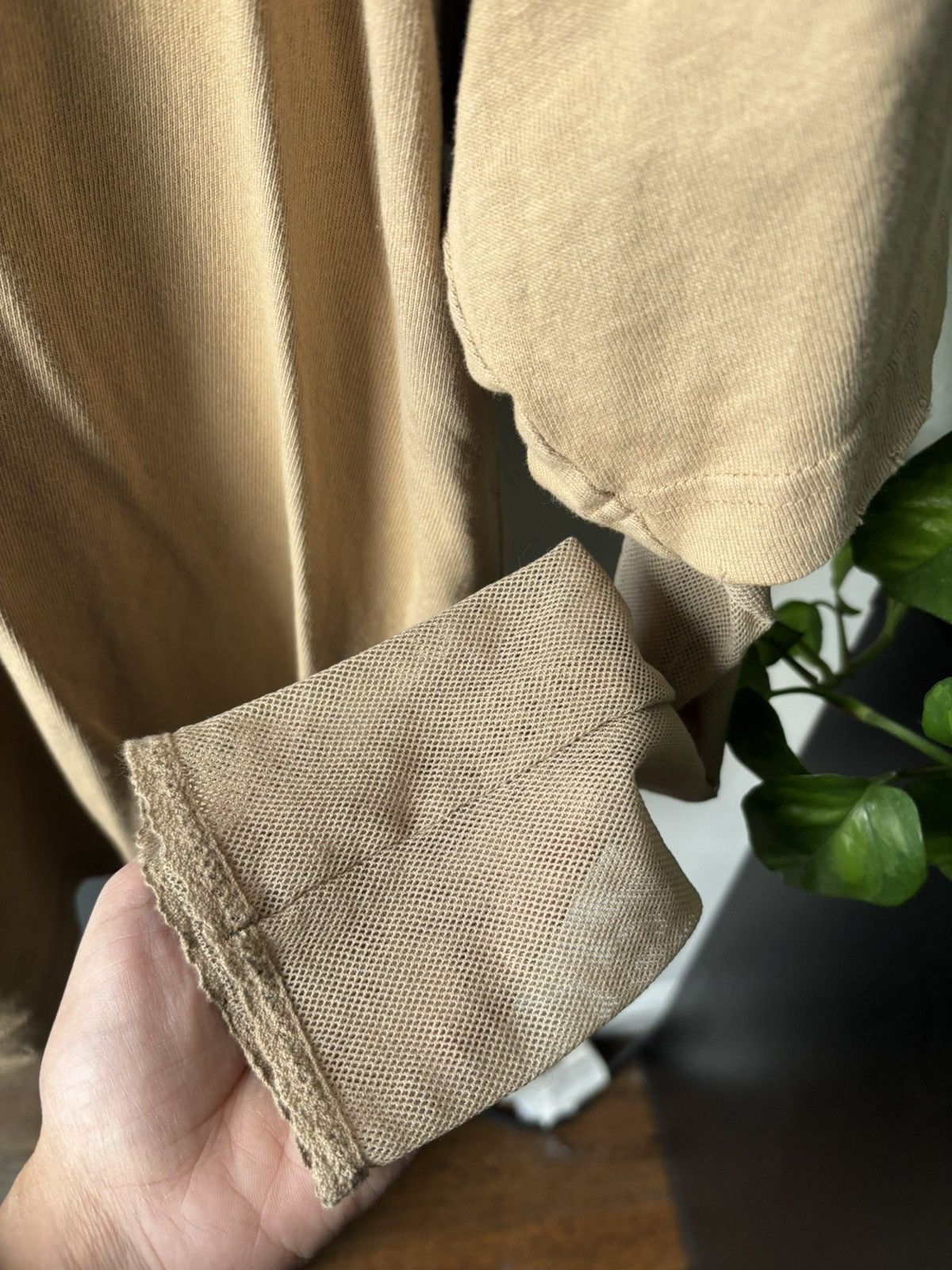 Acne Studios beige mesh layered long sleeve tee Size US S / EU 44-46 / 1 - 3 Thumbnail