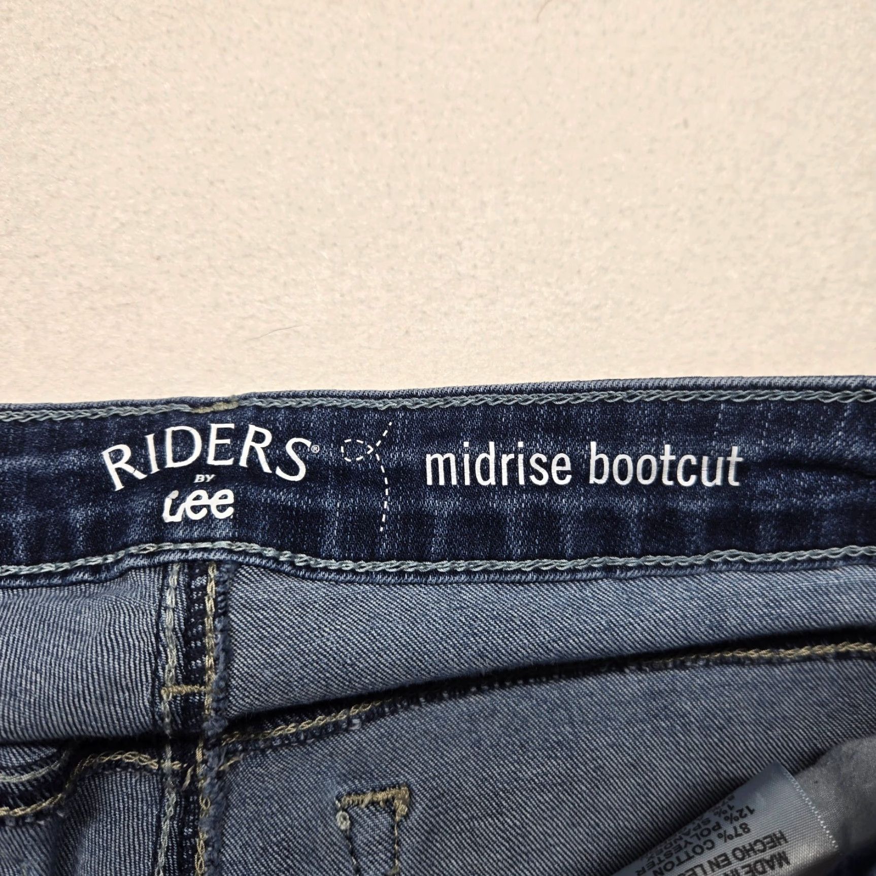 Lee Riders by LEE Jeans Blue Denim Bootcut Mid Rise Med Wash Western Adult Womens 6M Size 28" / US 6 / IT 42 - 4 Thumbnail