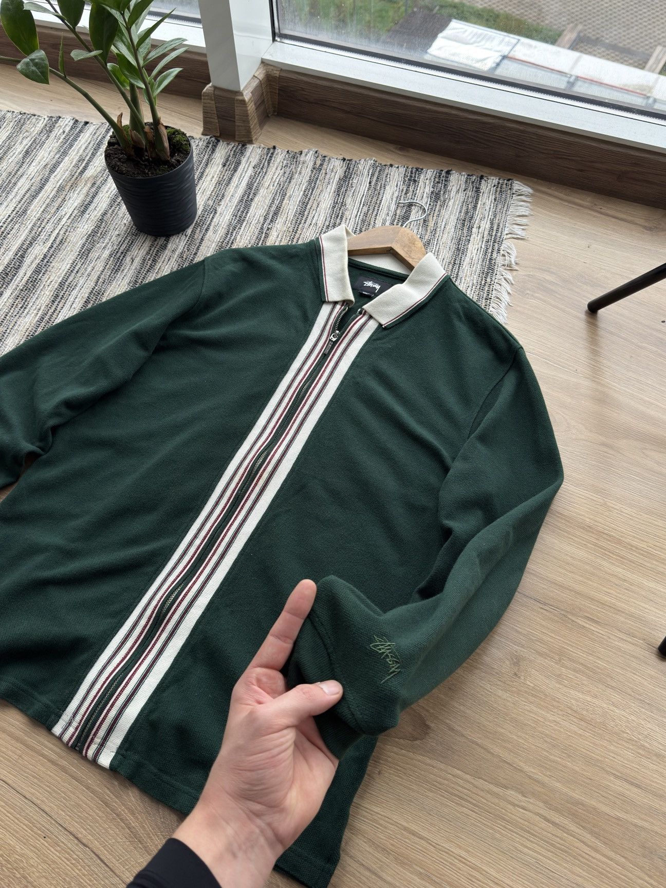 Stussy Vintage Stussy Full Zip Green Knitted Sweatshirt Size S Men Size US S / EU 44-46 / 1 - 6 Thumbnail