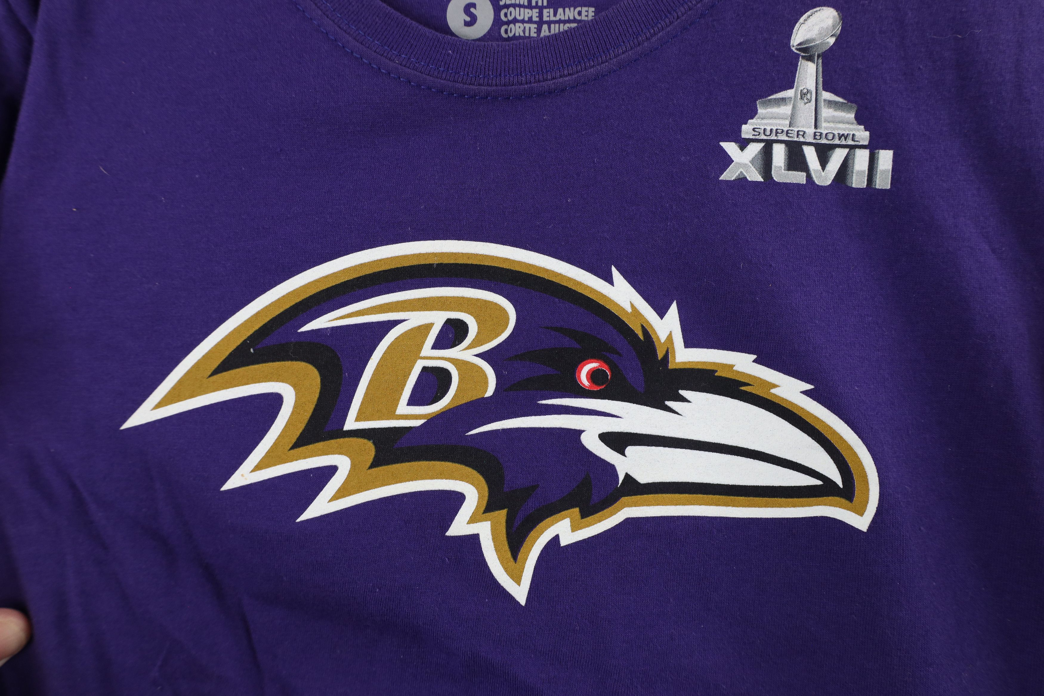 Nike × Vintage Nike Fit Super Bowl XLVII Baltimore Ravens Football T-Shirt Size S / US 4 / IT 40 - 6 Thumbnail