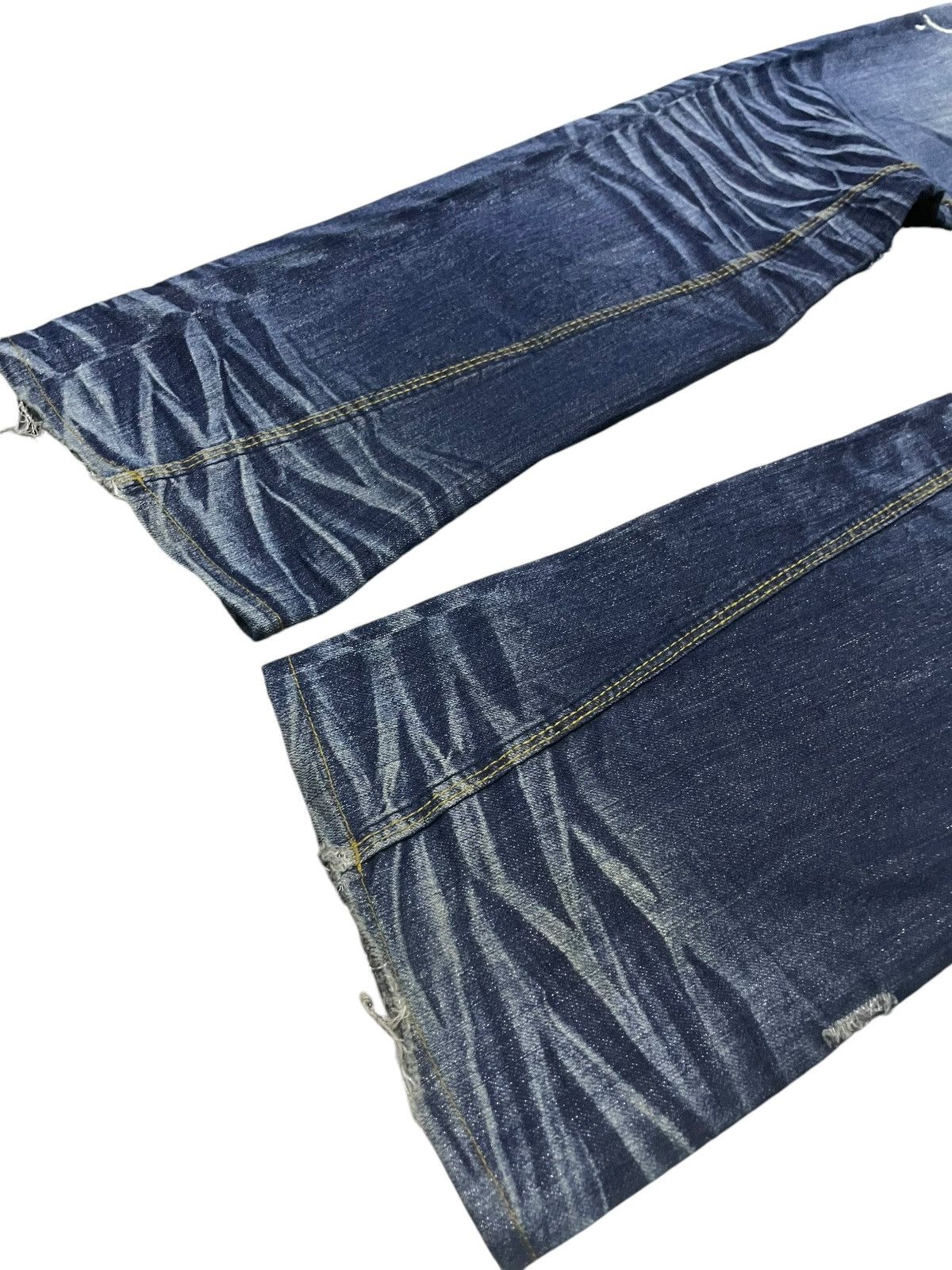HIDEAWAYS × Hysteric Glamour Hideaways Nicole Heavy Whiskers Shiny Blue Flared Jeans Size US 30 / EU 46 - 13 Thumbnail