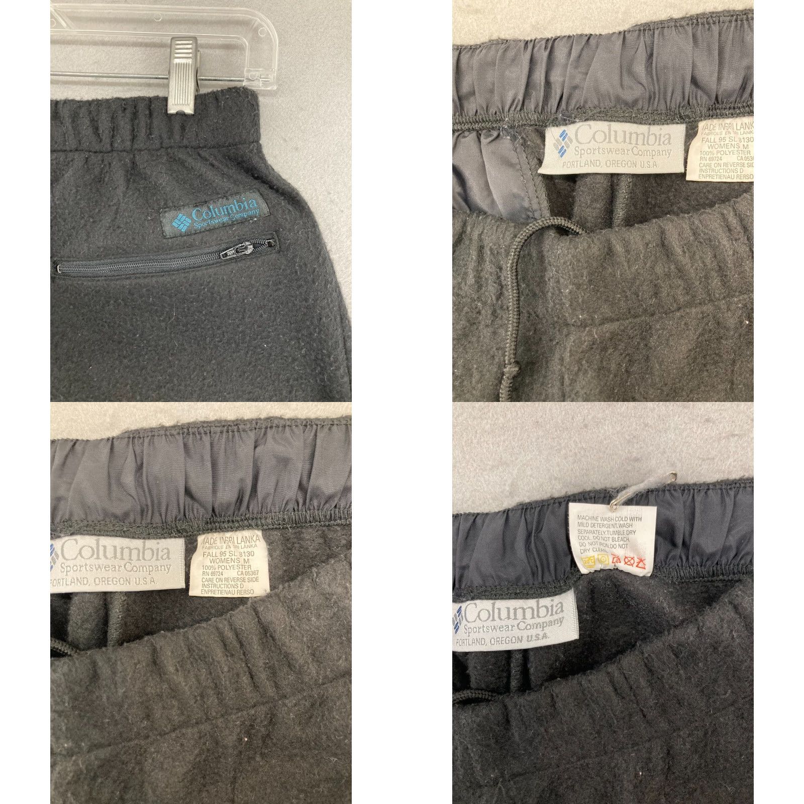Vintage VINTAGE Columbia Pants M Womens Black Fleece Jogger Pockets Elastic Zip Pocket Outdoor 90s Hiking Mens Women Girls Size 32" / US 10 / IT 46 - 8 Thumbnail