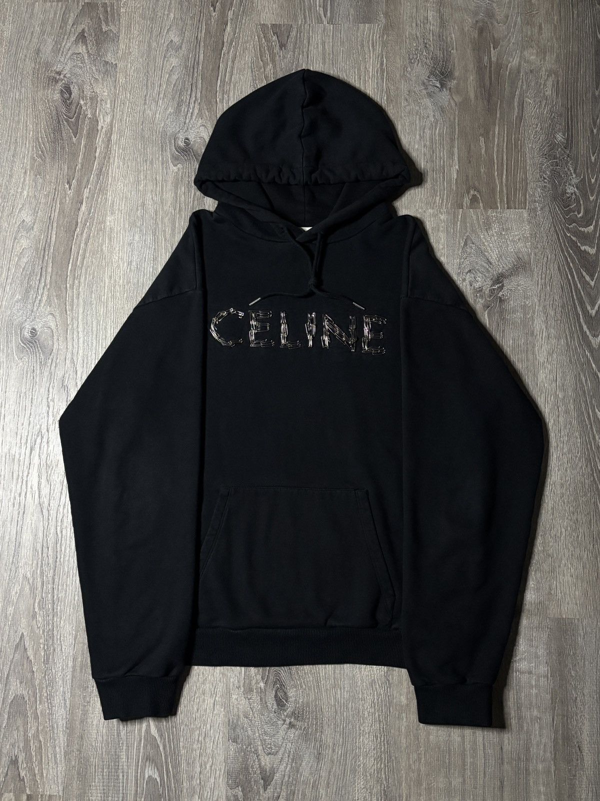 Celine celine ss22 "safety pin” sample logo hoodie Size US M / EU 48-50 / 2 - 1 Thumbnail