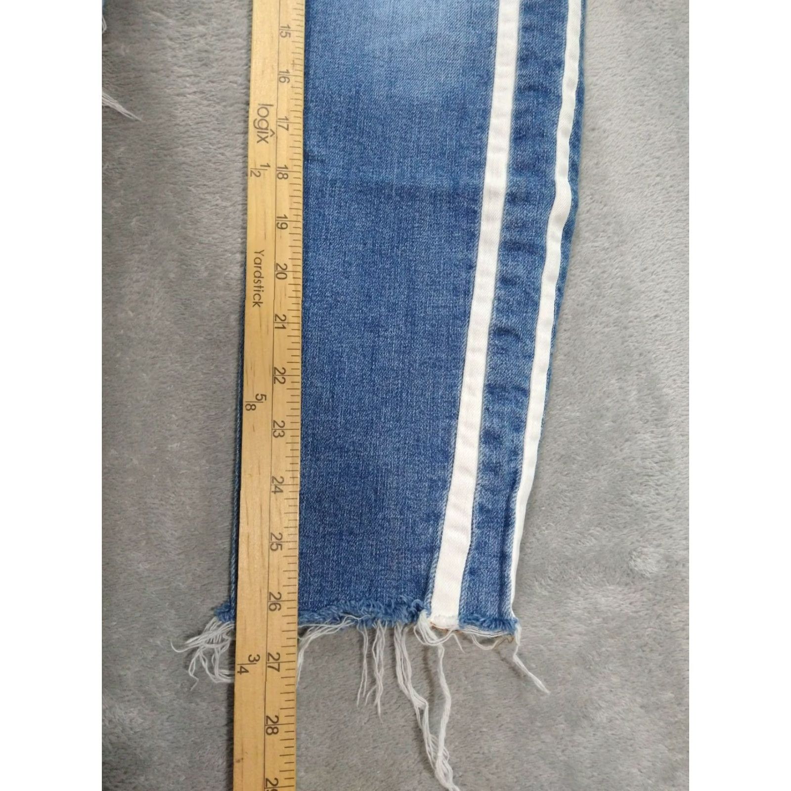 7 For All Mankind 7 For All Mankind Jeans Womens 26 Blue Denim Side Striped Ankle Skinny Stretch Shirt? Size 26" / US 2 / IT 38 - 5 Thumbnail