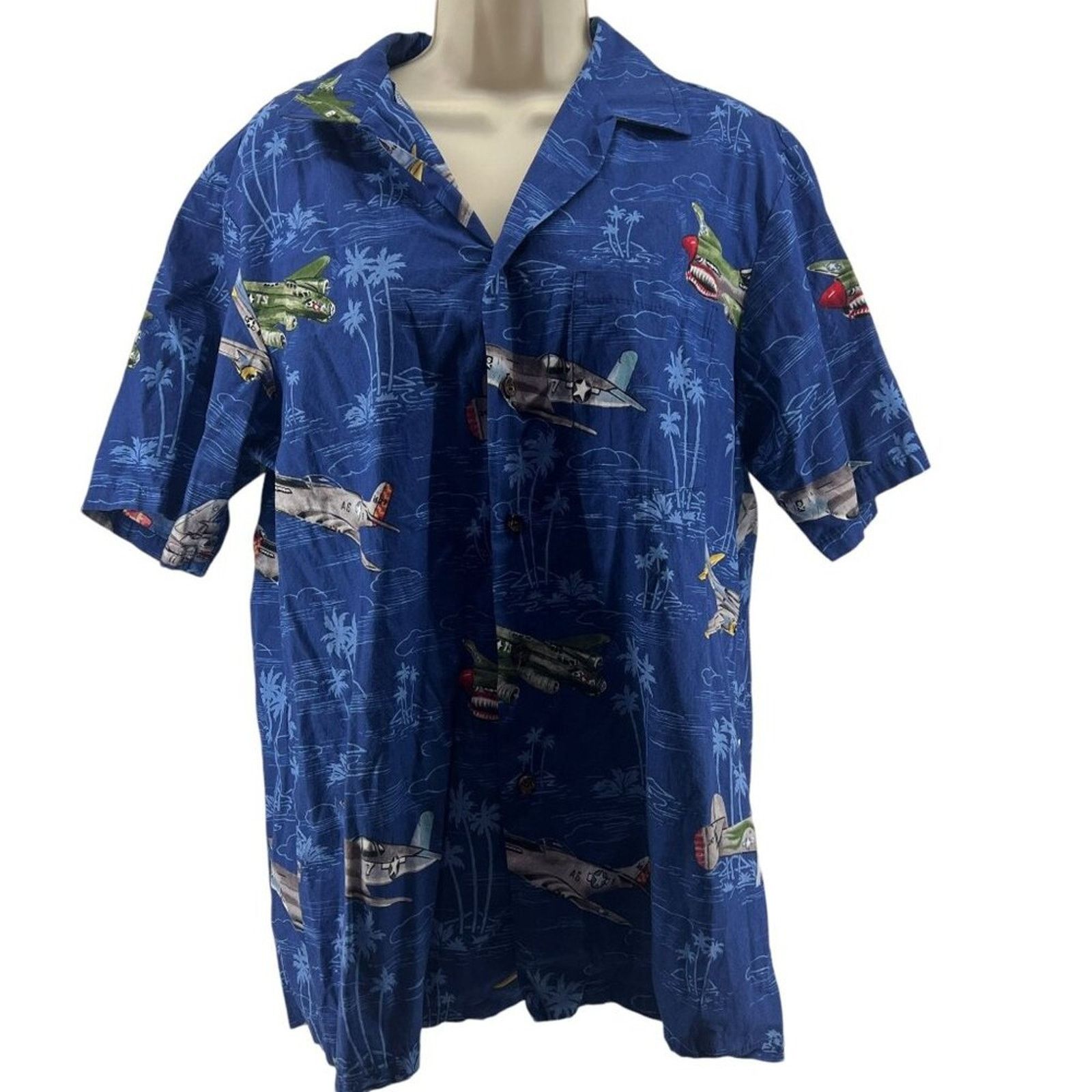 Vintage Kalaheo RJC Hawaiian Shirt Bombers B52s Fighter Planes L Size US L / EU 52-54 / 3 - 1 Thumbnail