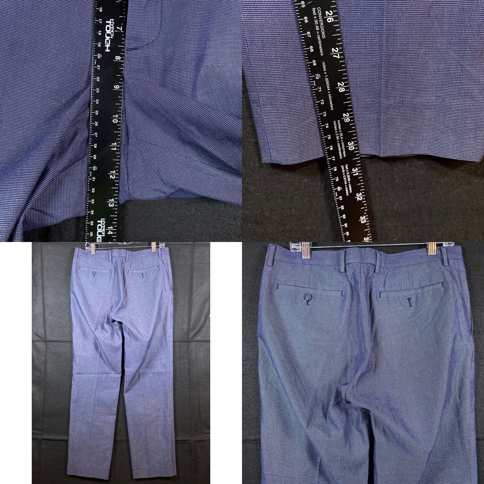 Banana Republic VINTAGE Banana Republic Mens Pants Blue Non Iron Modern Slim Fit 100% Cotton 33x32 34x30.5 Casual Business Workwear Formal Solid Chino Mens Size US 33 - 8 Thumbnail