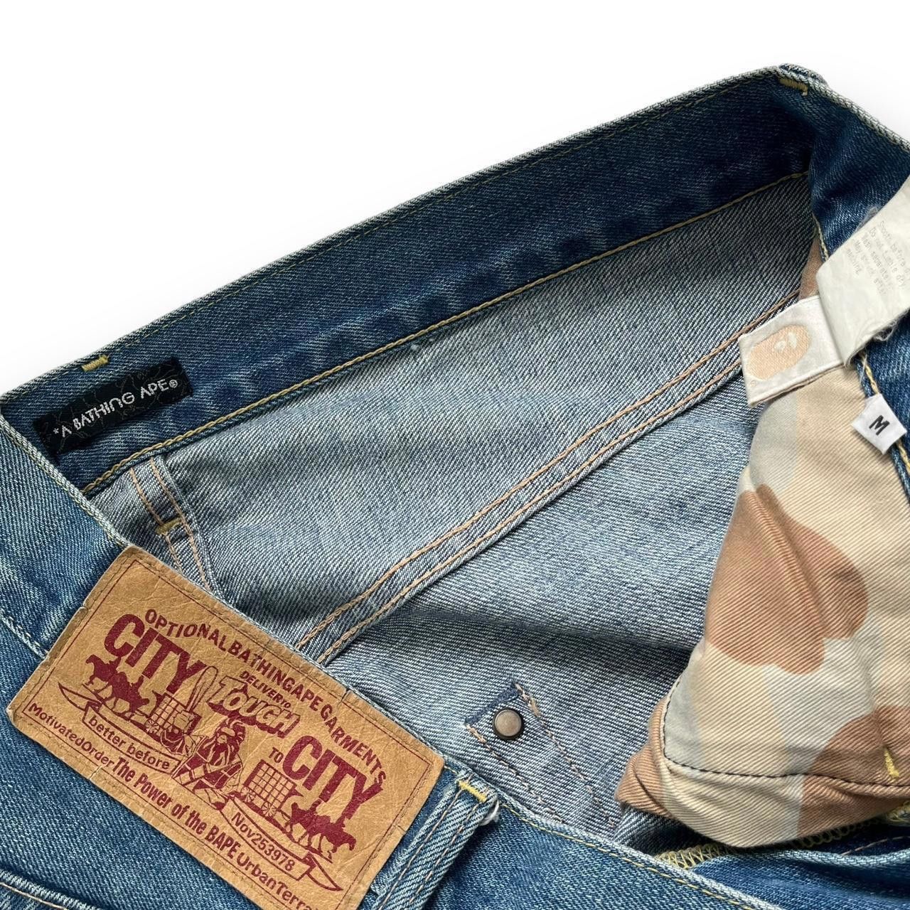 Bape BAPE Men's Blue and Black Jeans Size US 35 - 4 Thumbnail