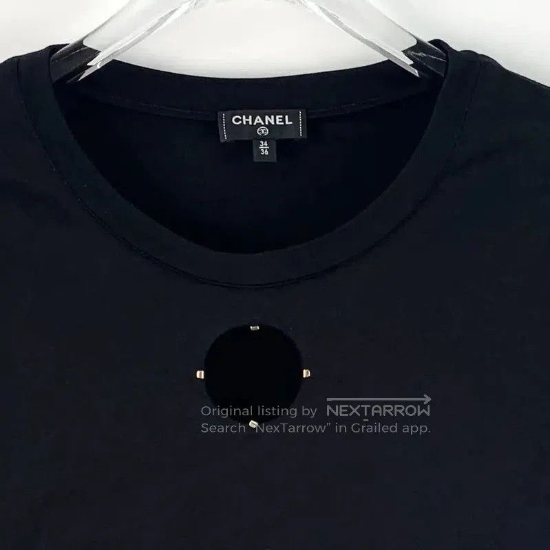 Chanel Chanel Classic Black Cotton Women's T-Shirt . Size XXS / US 00 / IT 34 - 4 Thumbnail