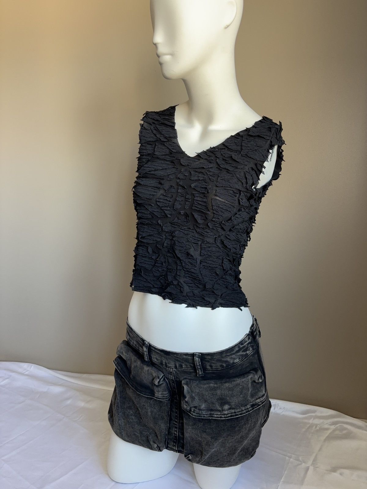 Japanese Brand × Vintage Avant garde vintage mesh tank top Size M / US 6-8 / IT 42-44 - 1 Thumbnail