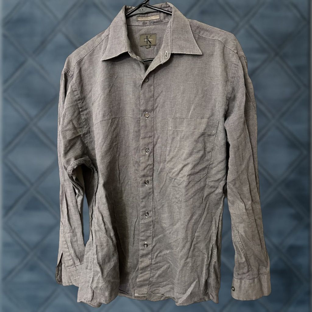 Vintage Calvin Klein Jeans CK long sleeve button down shirt Men’s Flat? no. Size US L / EU 52-54 / 3 - 1 Thumbnail