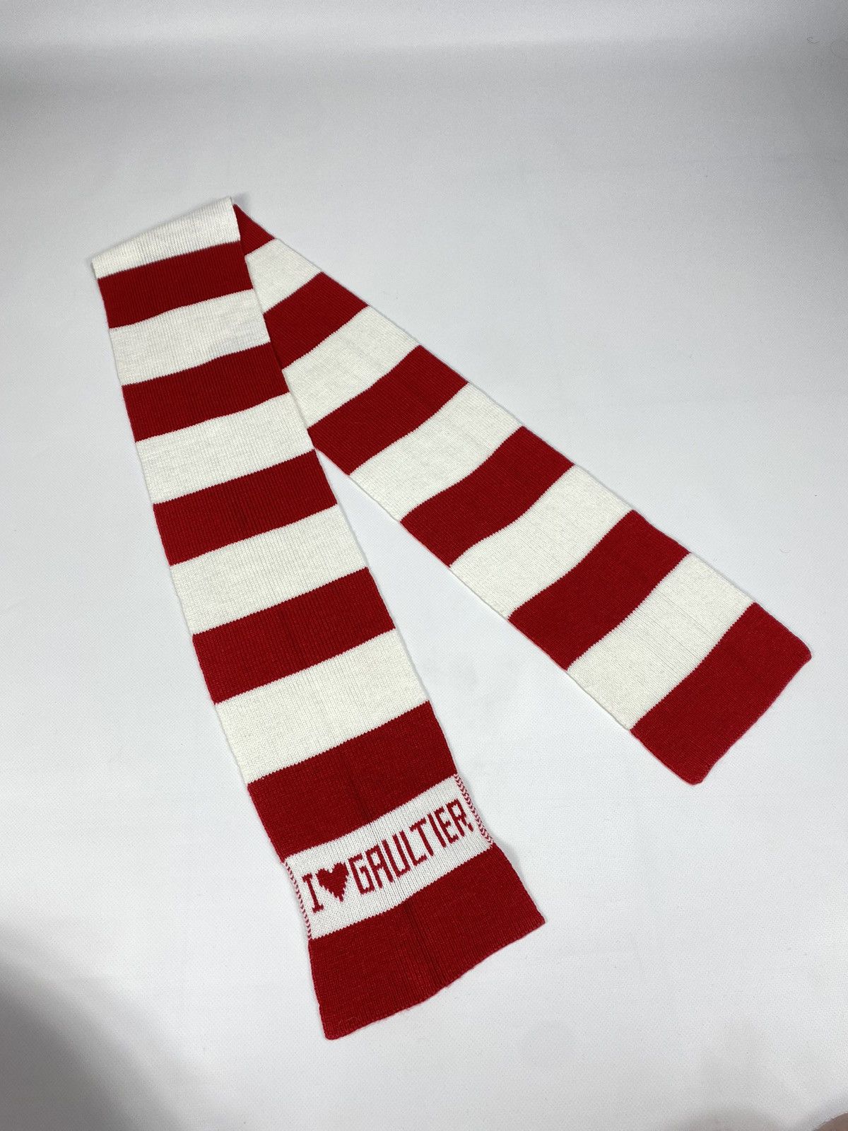 Jean Paul Gaultier 🔥LASTDROP🔥 #9 Jean Paul Gaultier "I❤️Gaultier" striped Scarf Size ONE SIZE - 3 Thumbnail
