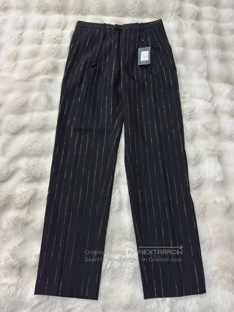 Saint Laurent Paris Saint Laurent Paris Black Gold Dress Pants Size US 28 / EU 44 - 1 Thumbnail