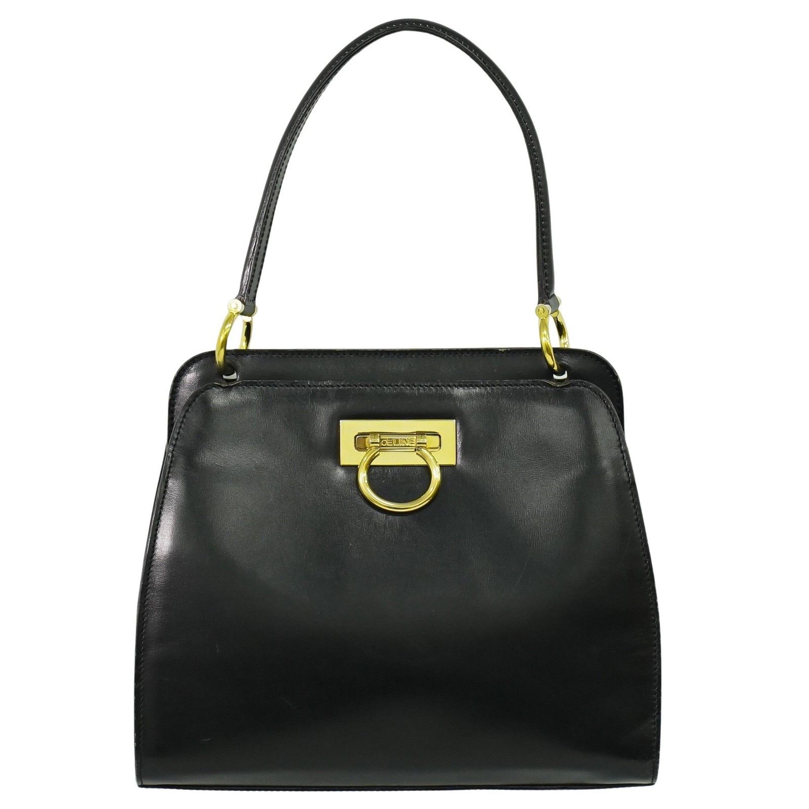 Celine Celine Gancini Handbag Leather Size ONE SIZE - 1 Thumbnail